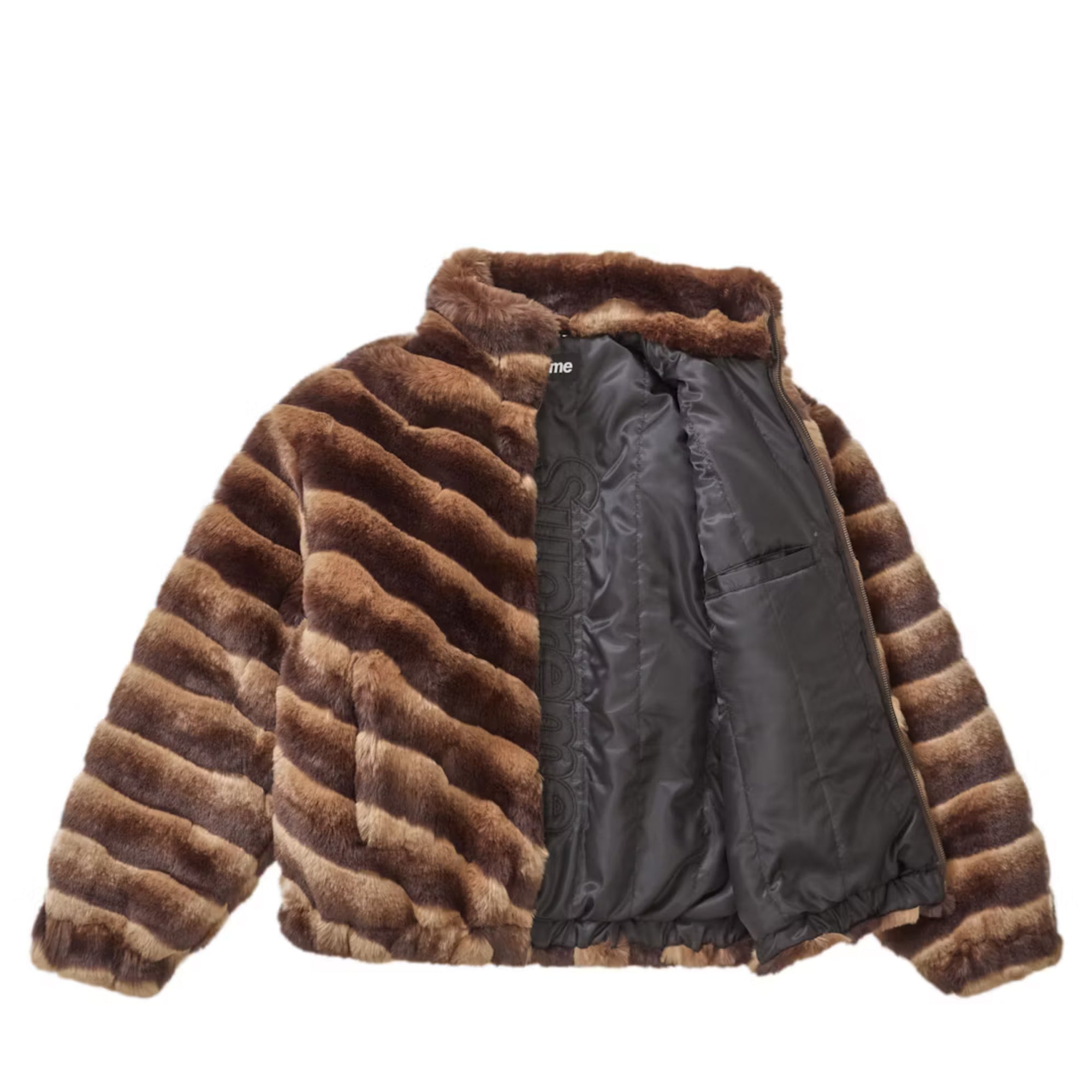 Supreme Faux Fur Jacket Brown-PLUS