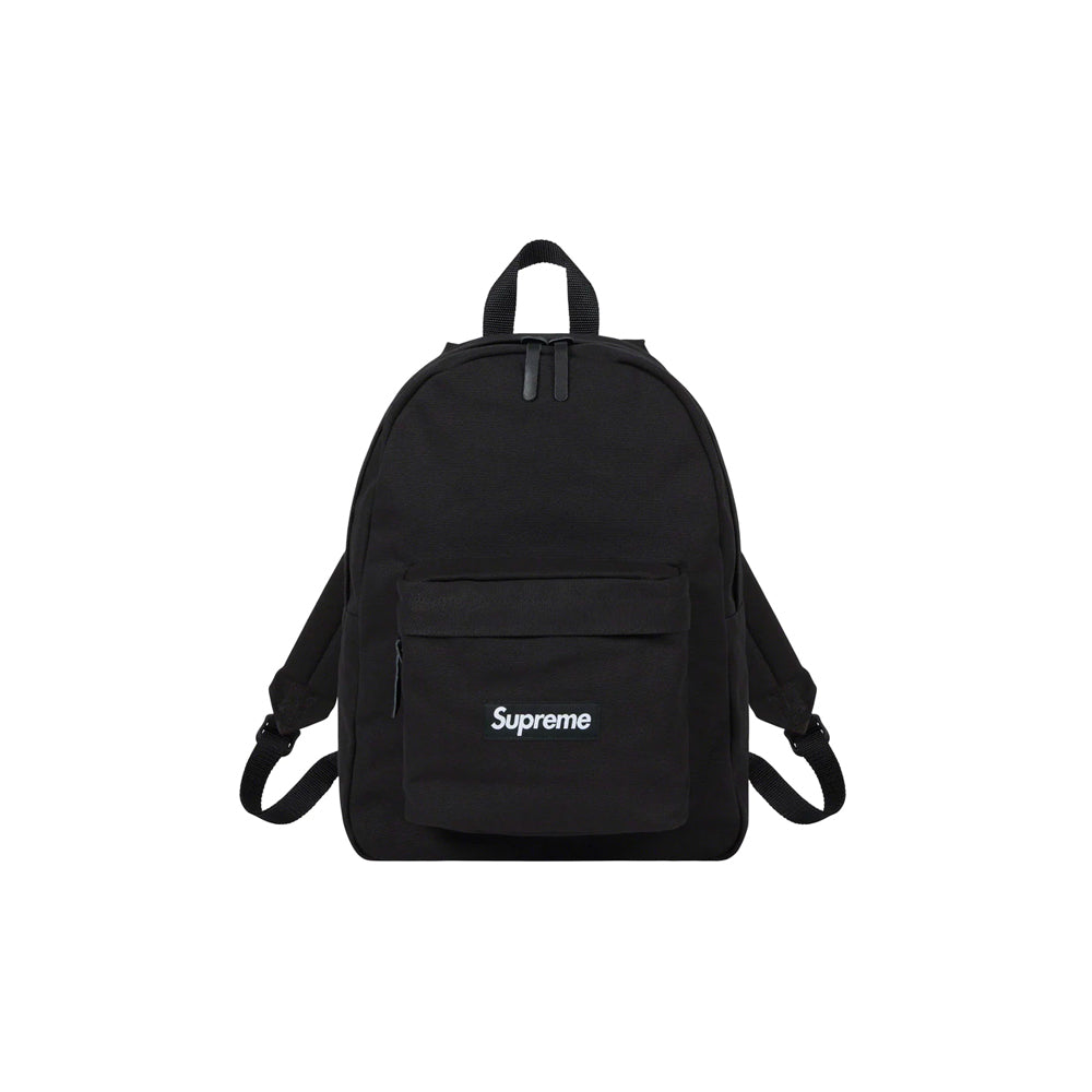 Supreme Canvas Backpack Black (SS23)-PLUS