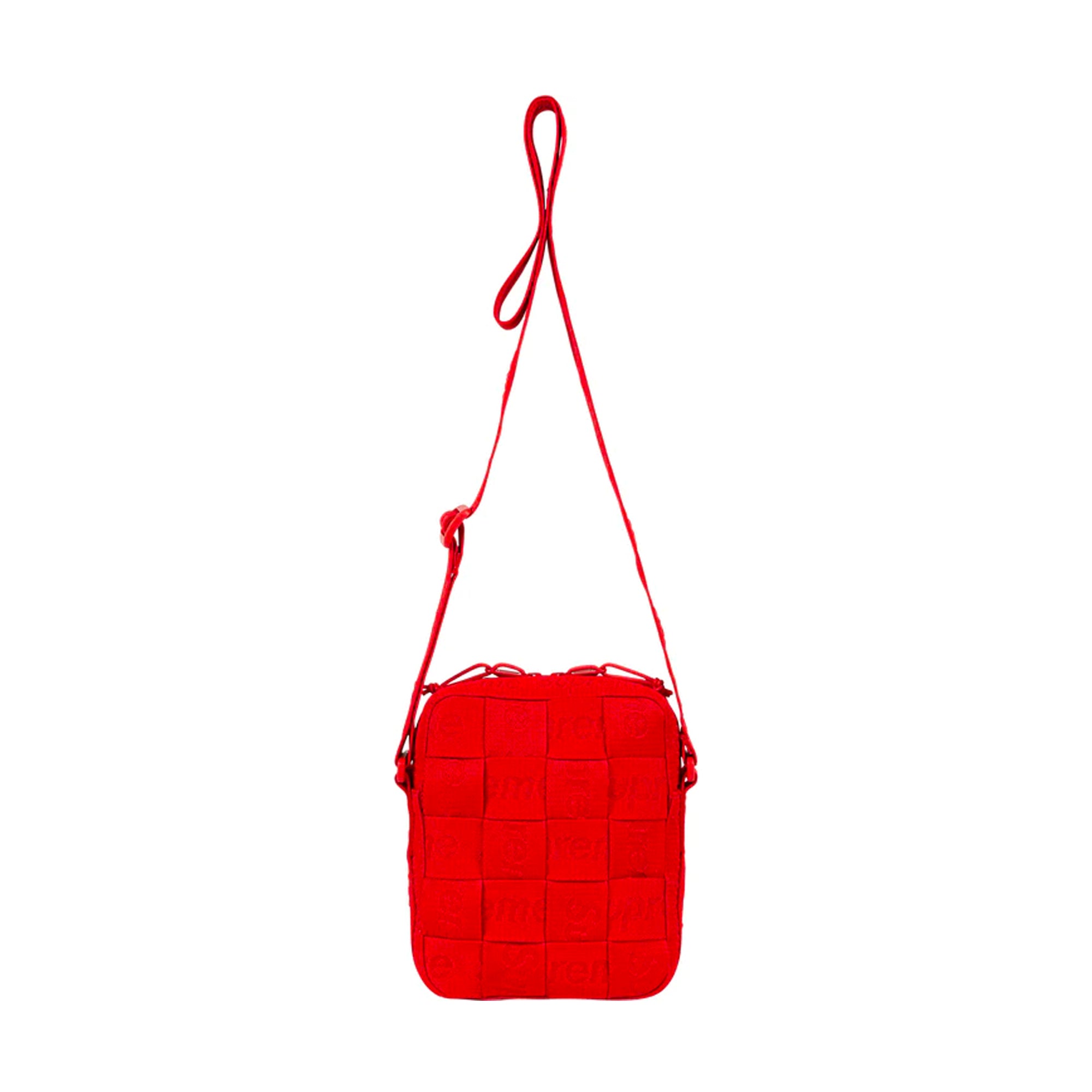 Supreme Woven Shoulder Bag Red-PLUS