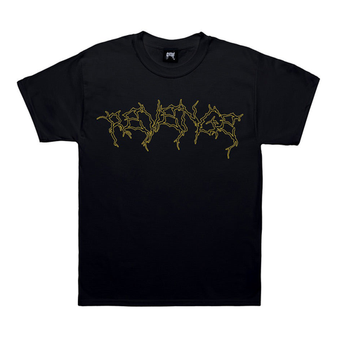 正規品新品S Revenge lightning cerberus tee Revenge x Zillakami Cerberus Lightning Tee Black/Yellow | PLUS