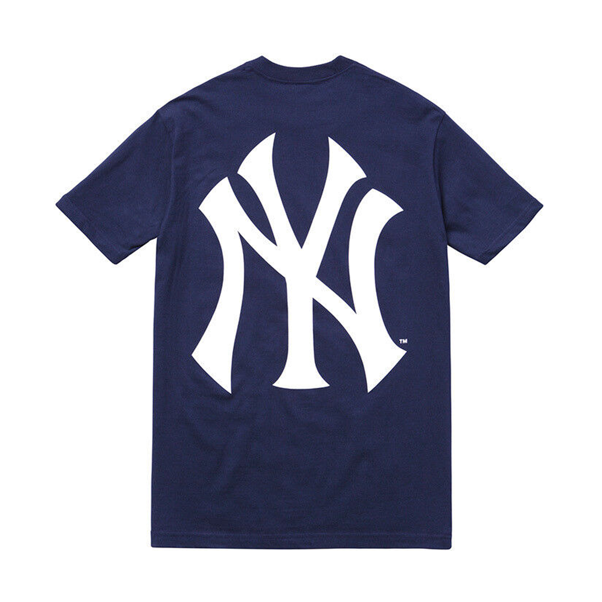 Supreme New York Yankees Box Logo Tee Navy (2015)-PLUS