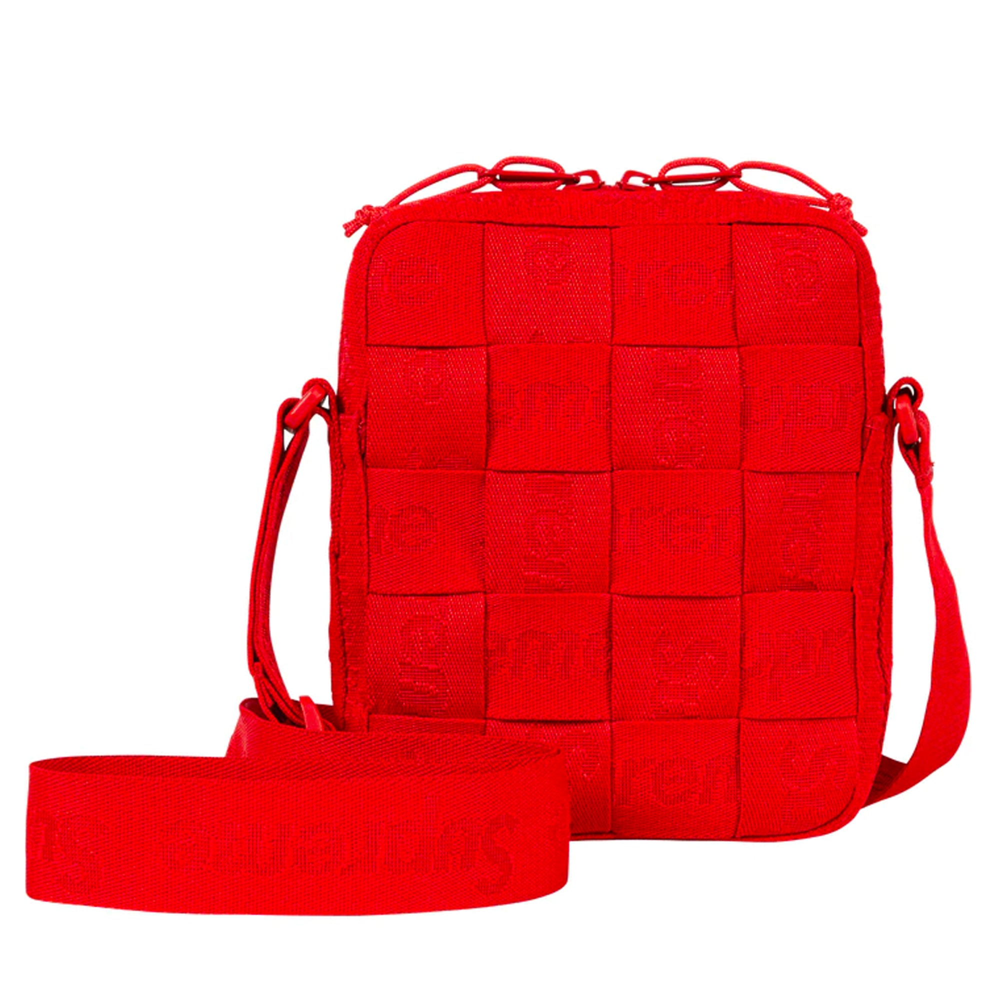 Supreme Woven Shoulder Bag Red-PLUS