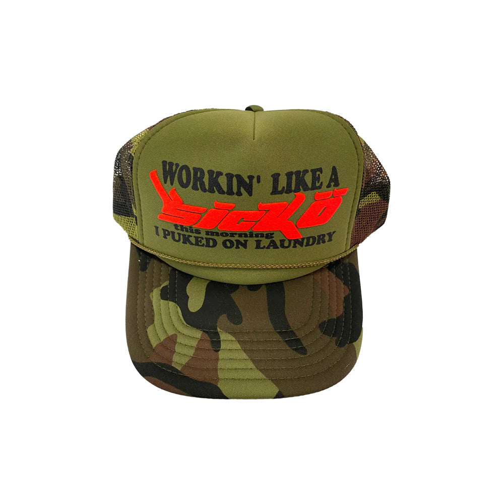 Sicko Laundry Trucker Hat Camo-PLUS