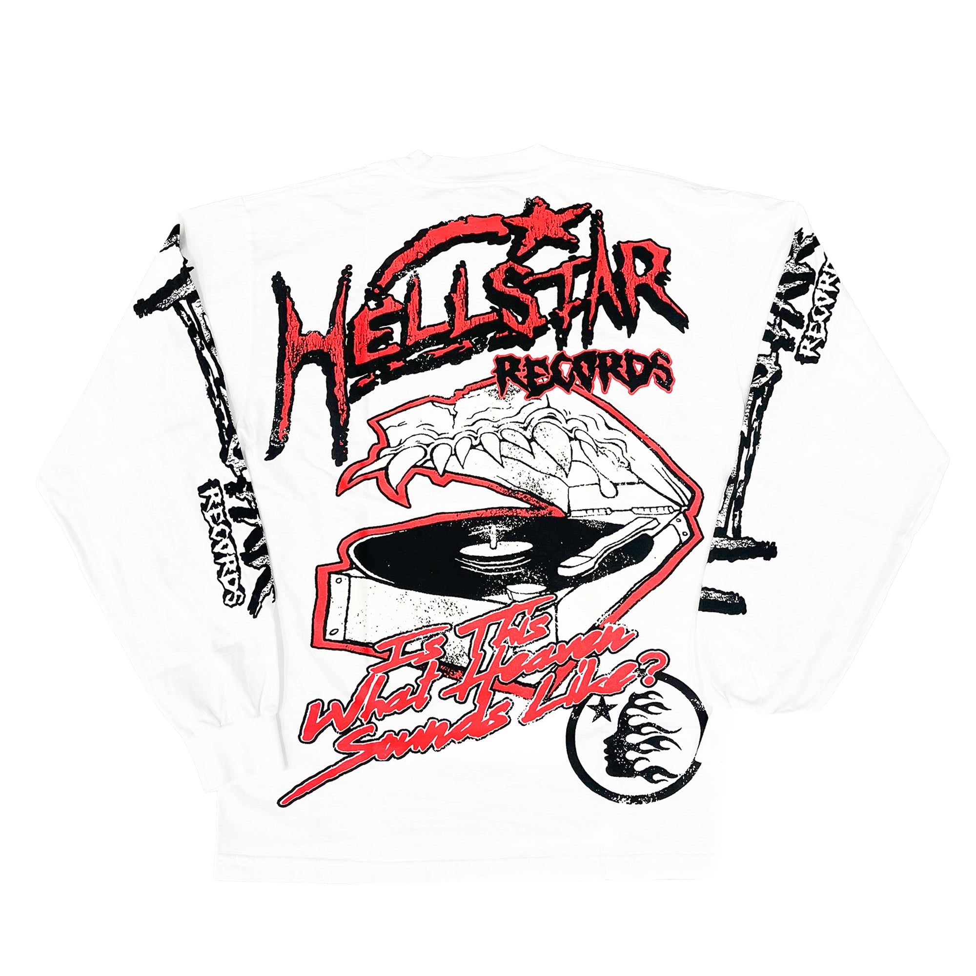 Hellstar Stuidos Records L/S Tee White-PLUS