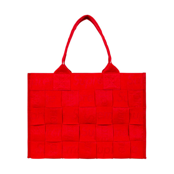 Supreme Woven Large Tote Bag Red | PLUS