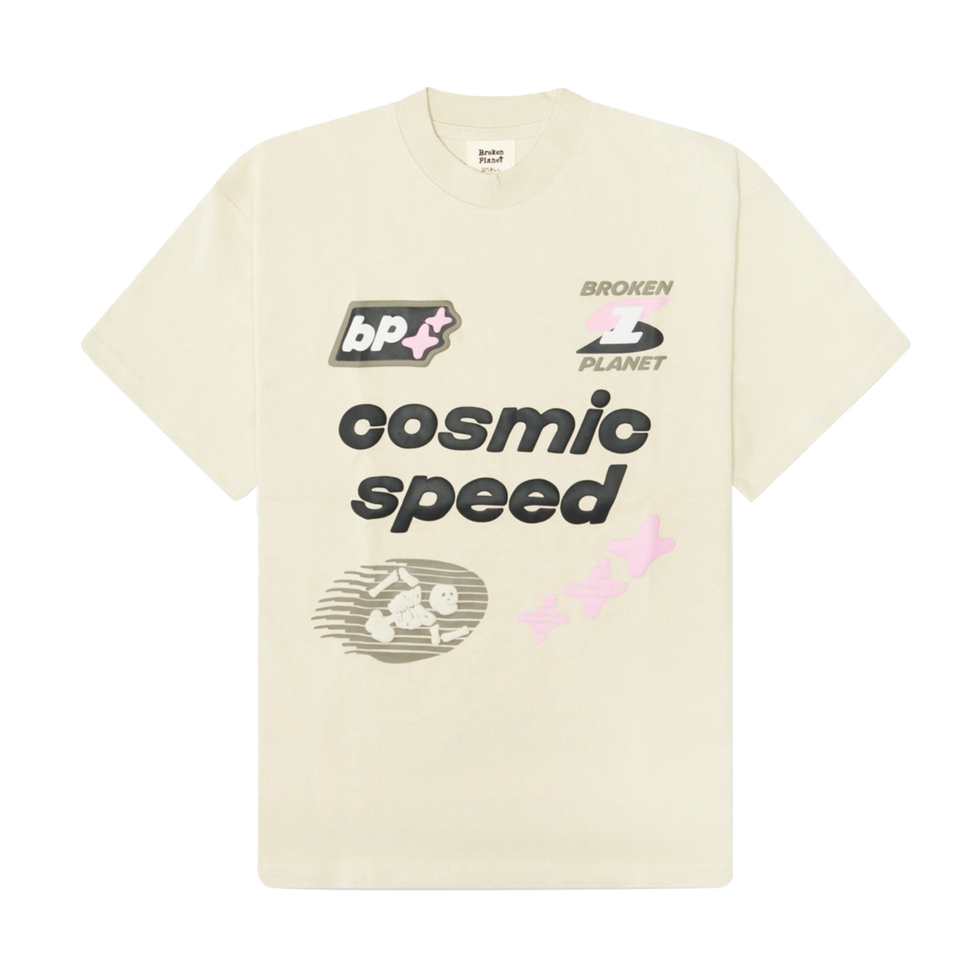 Broken Planet Cosmic Speed Tee Bone White/Pink-PLUS