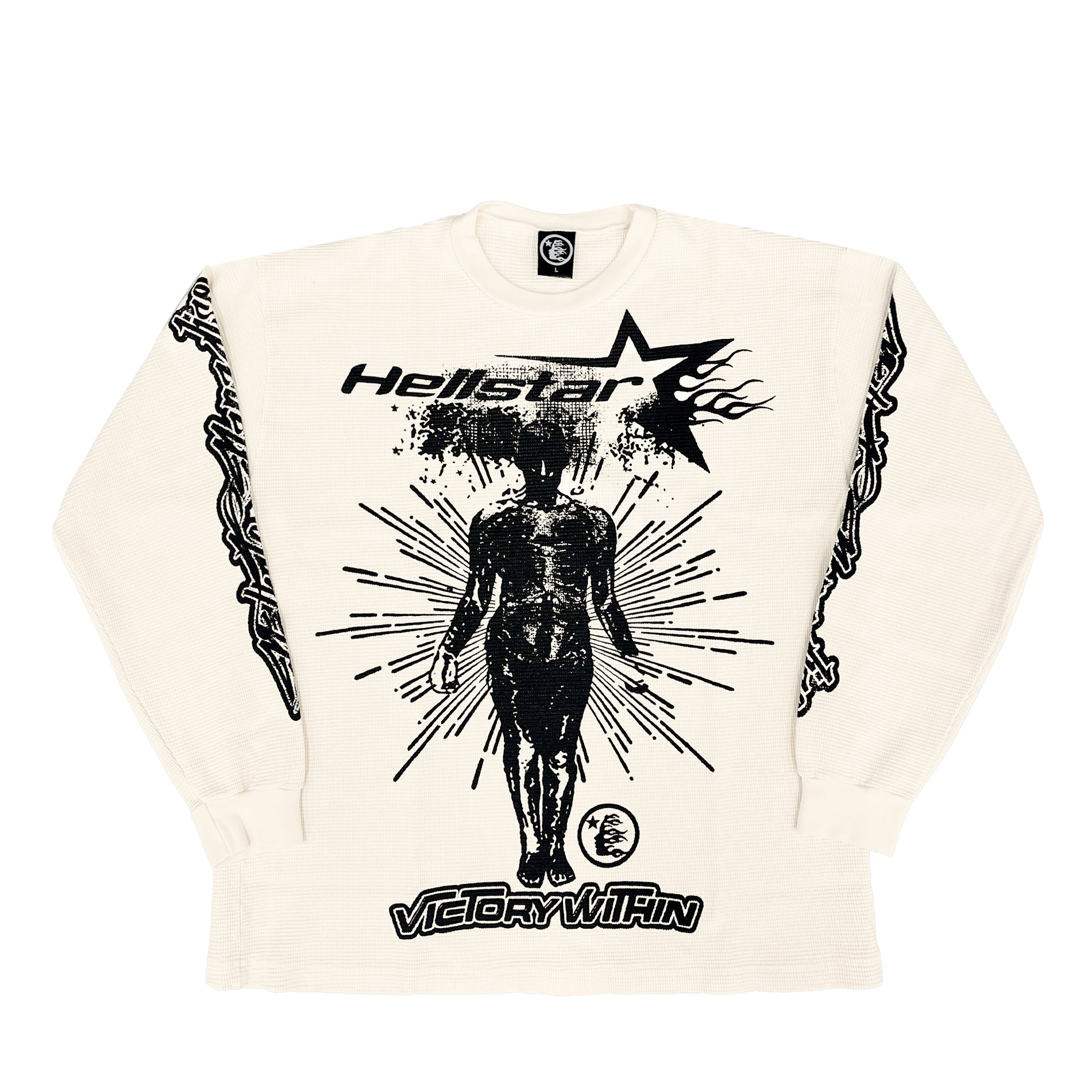 Hellstar Studios Victory Thermal L/S Tee White-PLUS