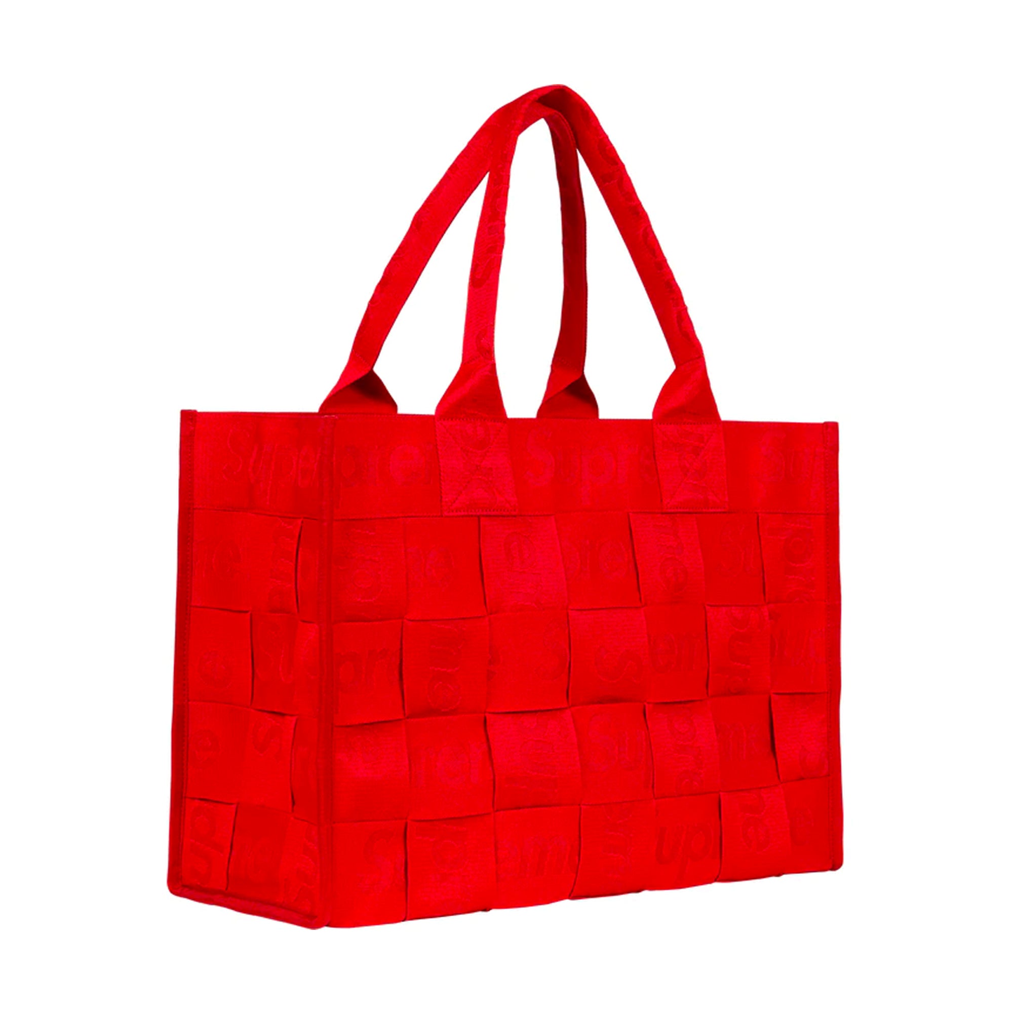 Supreme Woven Large Tote Bag Red-PLUS