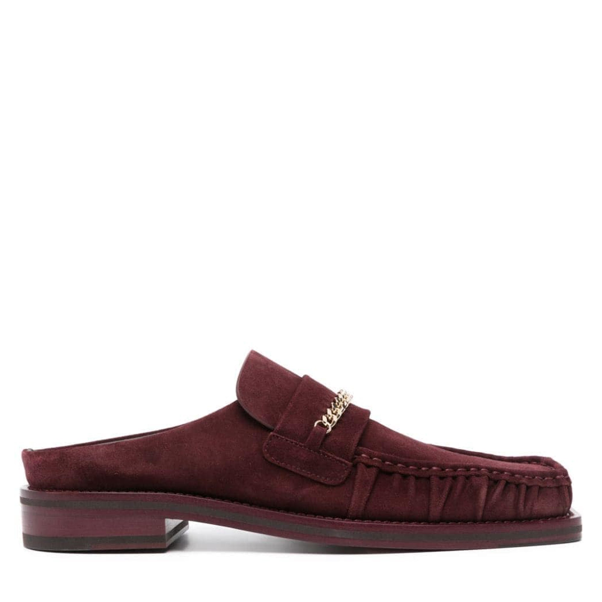 Martine Rose Chain-Detail Suede Loafer-PLUS