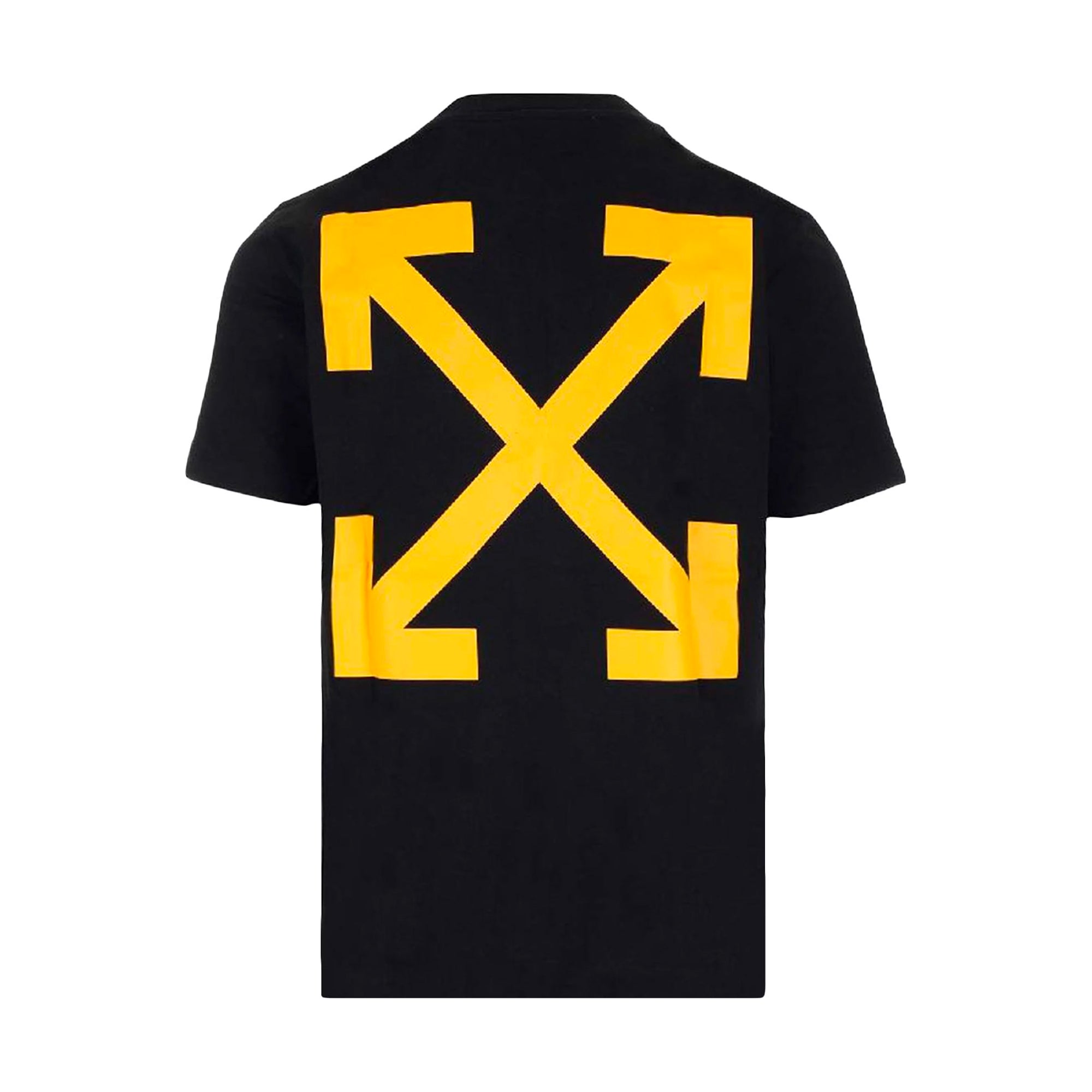Off-White Caravaggio Yellow Arrow T-Shirt Black-PLUS