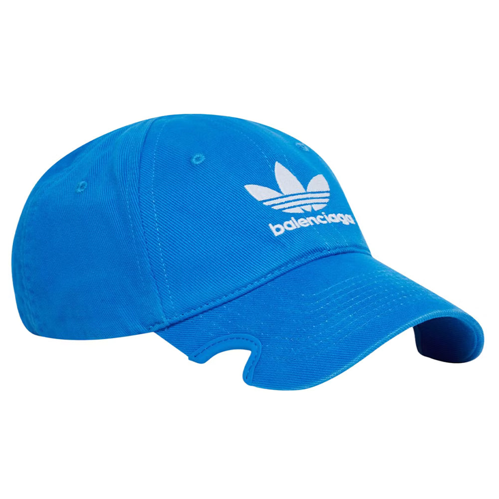 Balenciaga x adidas Trefoil Balenciaga Logo Cap Blue/White-PLUS