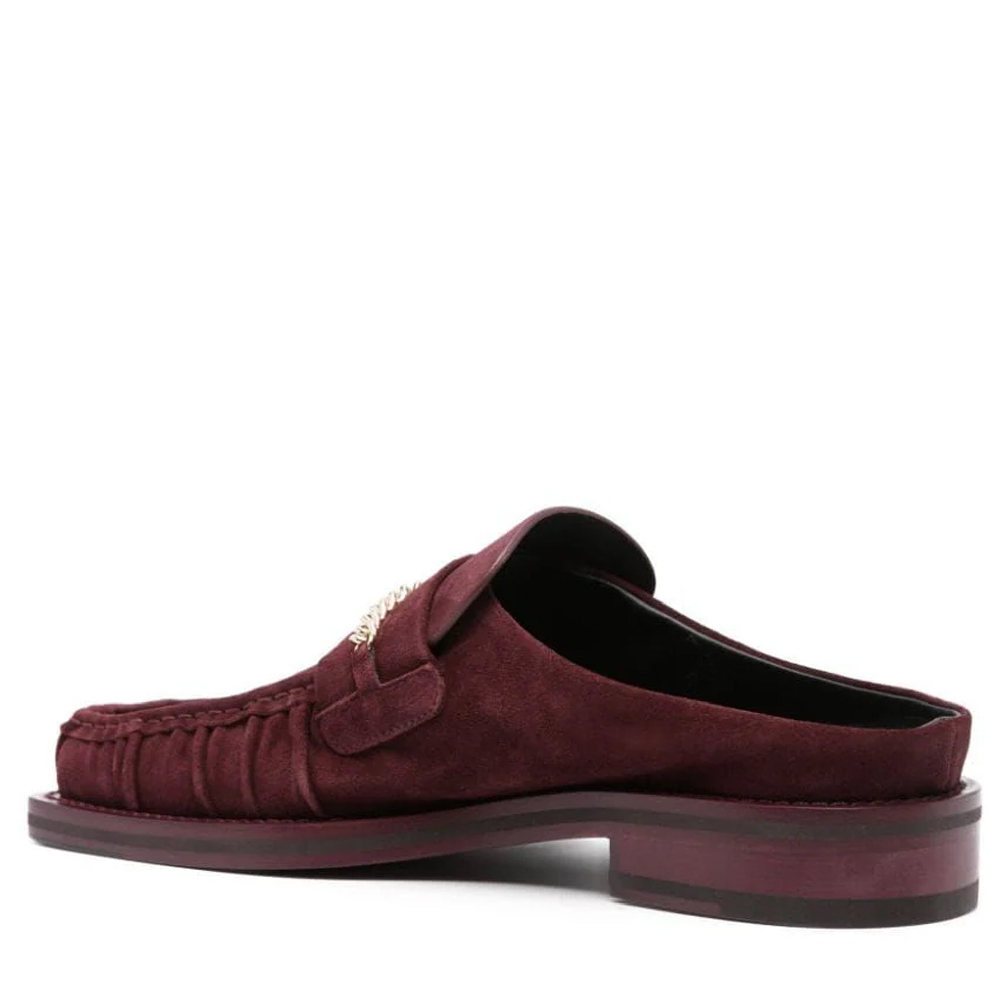 Martine Rose Chain-Detail Suede Loafer-PLUS