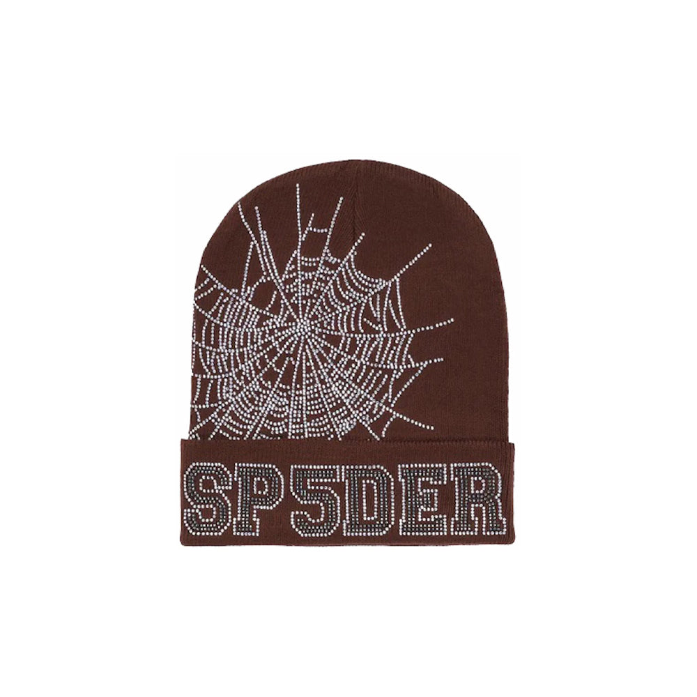 Spider Worldwide Web Beanie Brown-PLUS