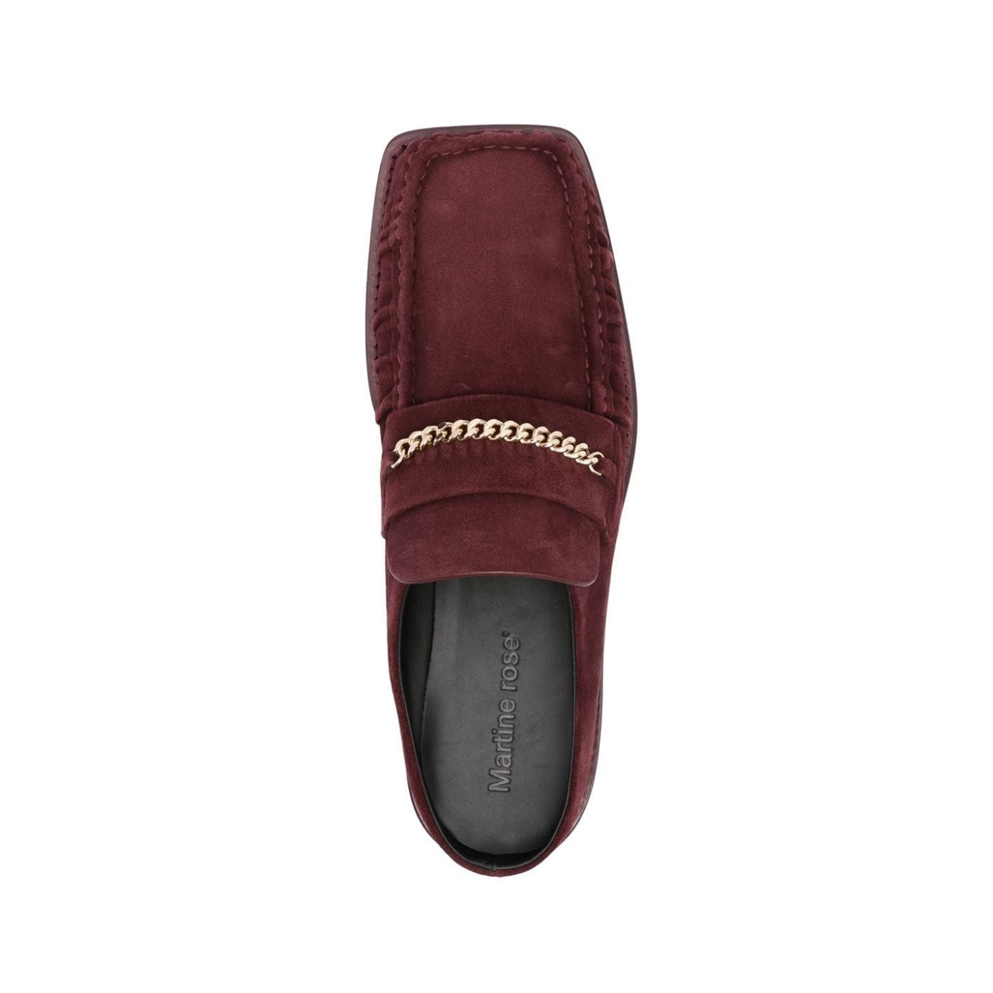 Martine Rose Chain-Detail Suede Loafer-PLUS