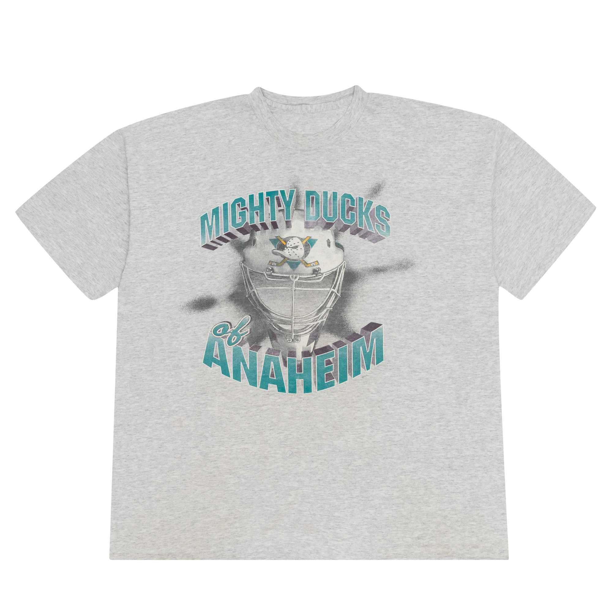 Mighty Ducks of Anaheim 1990s NHL Tee Grey-PLUS