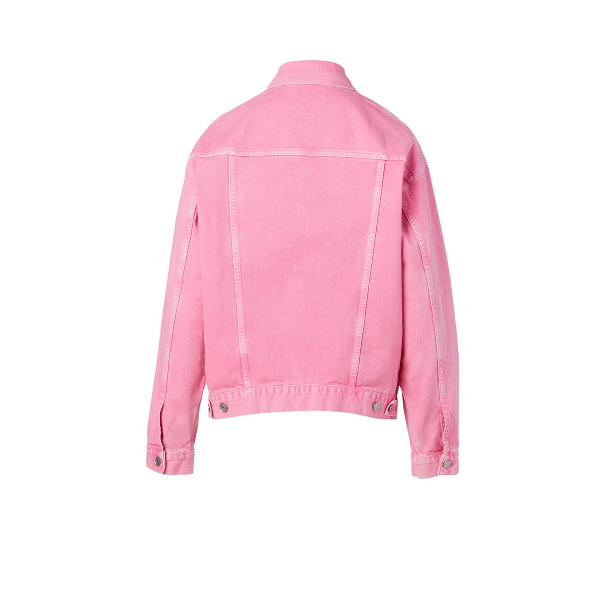 Balenciaga Overdyed Pink Denim Jacket-PLUS
