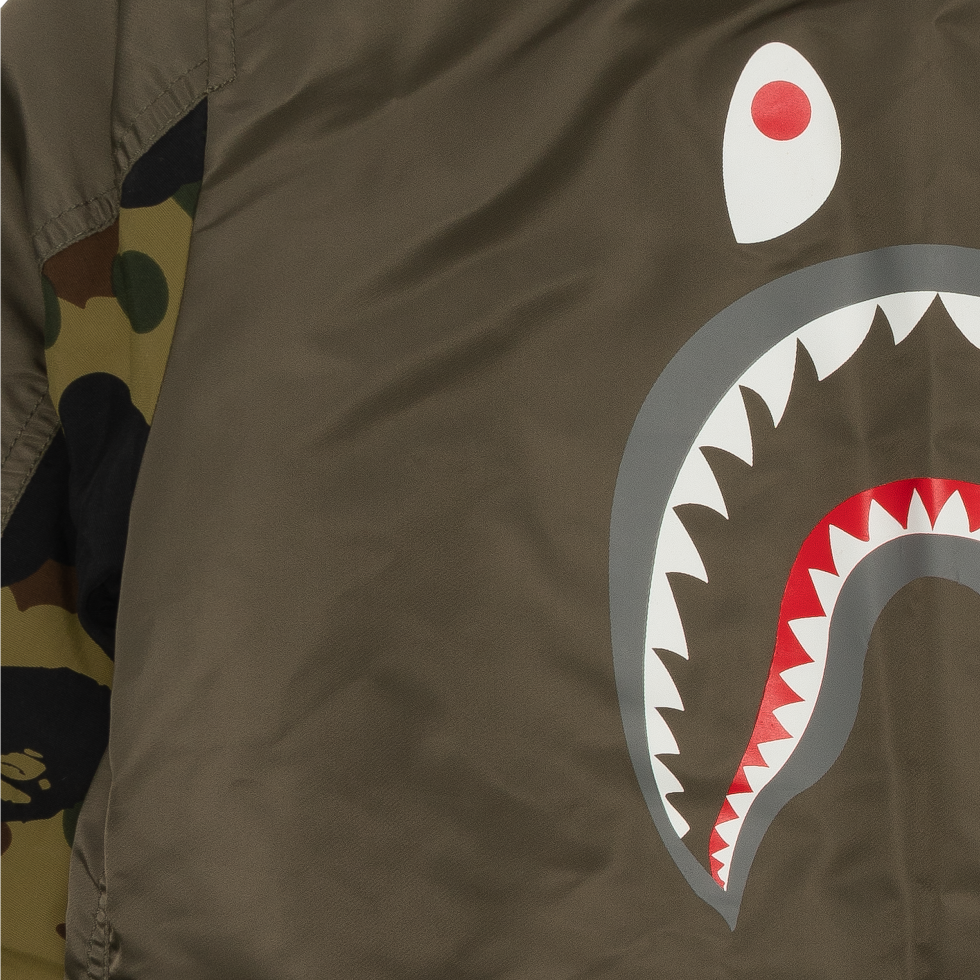 Bape Shark MA-1 WGM Bomber Jacket Olive (Kids)-PLUS