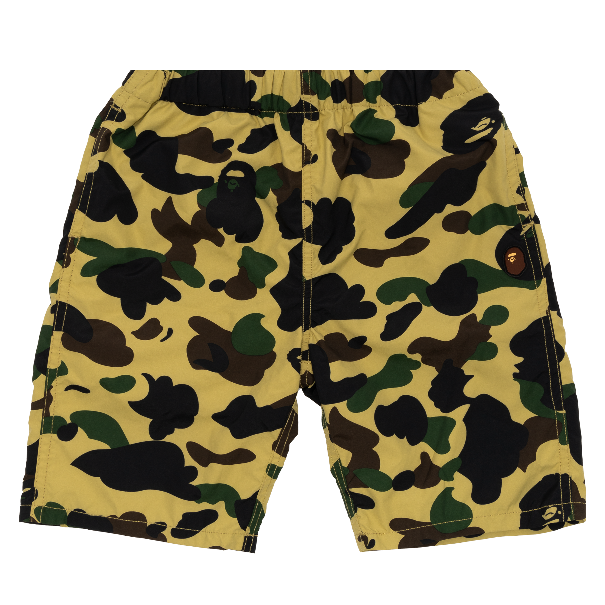 Bape Camo Beach Shorts Yellow (Kids)-PLUS