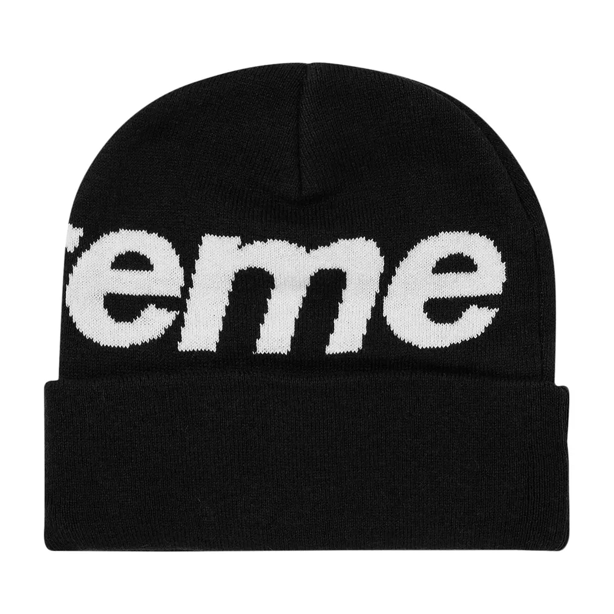 Supreme Big Logo Beanie (FW24) Black-PLUS