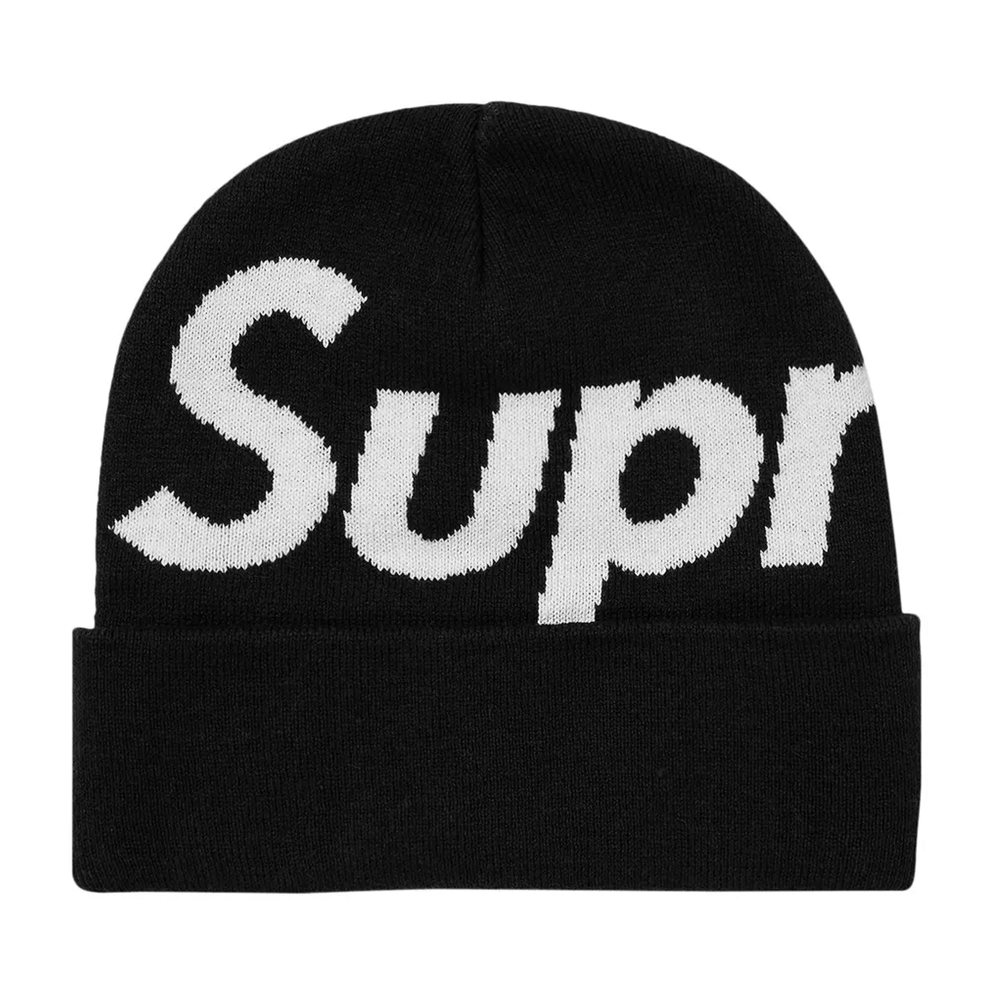 Supreme Big Logo Beanie (FW24) Black-PLUS