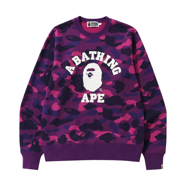 Bape Color Camo College Crewneck Purple