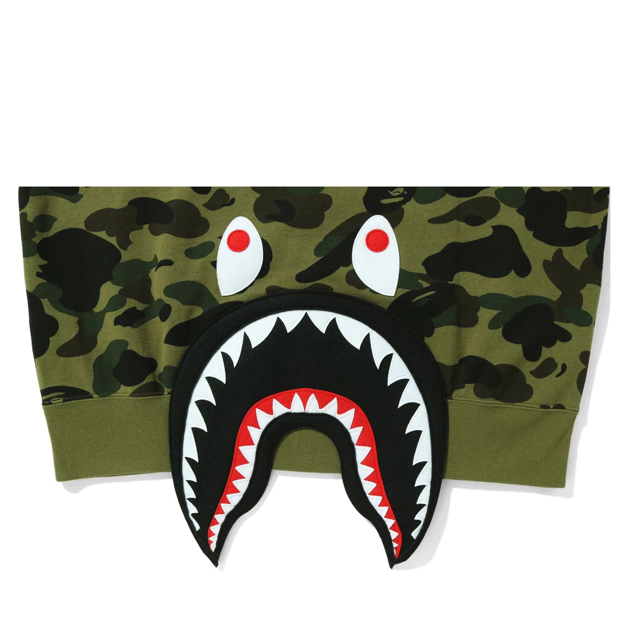 Bape 1st Camo Shark Relaxed Fit Hoodie Green-PLUS