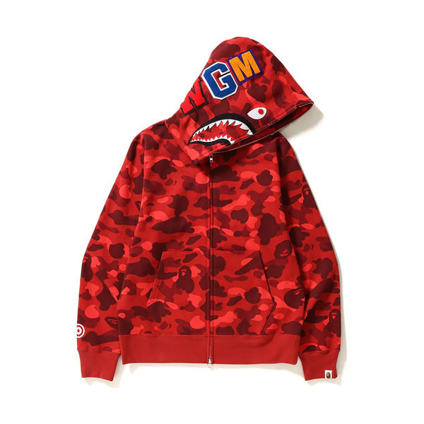 BAPE Color Camo Shark Sweatpants Red - Novelship