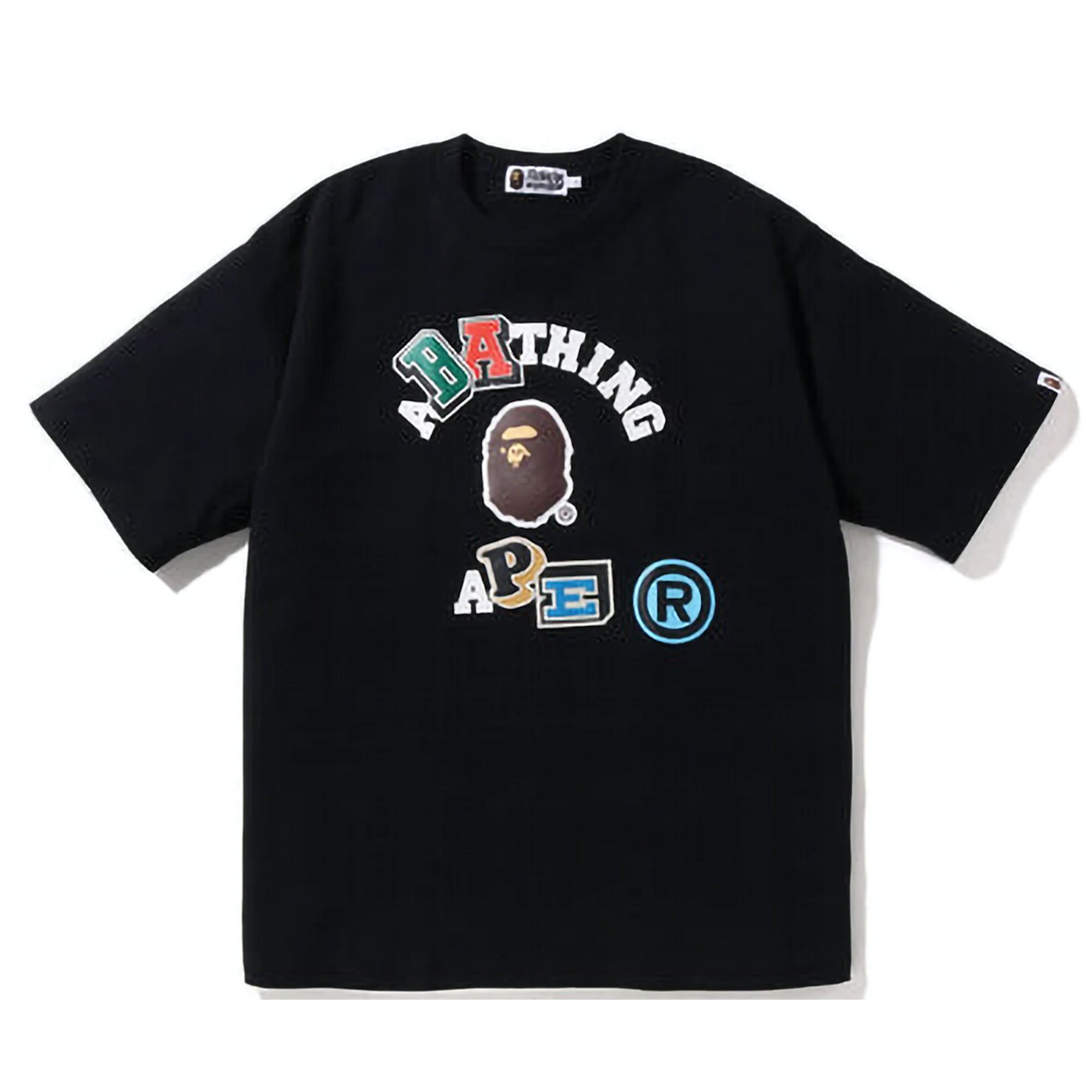 Bape Multi Fonts Relaxed Fit Collage Tee Black-PLUS