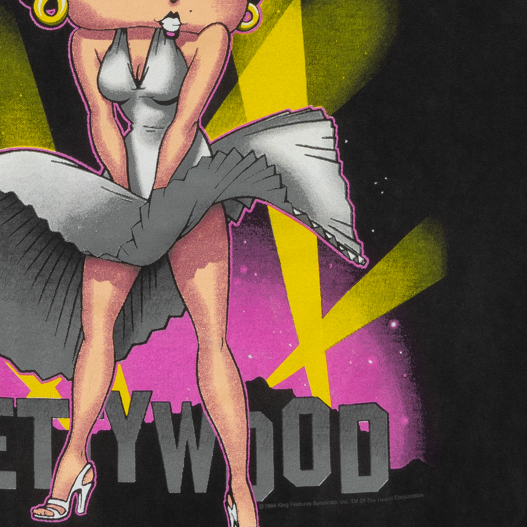Betty Boop 1996 "Bettywood" Faded Tee Black-PLUS