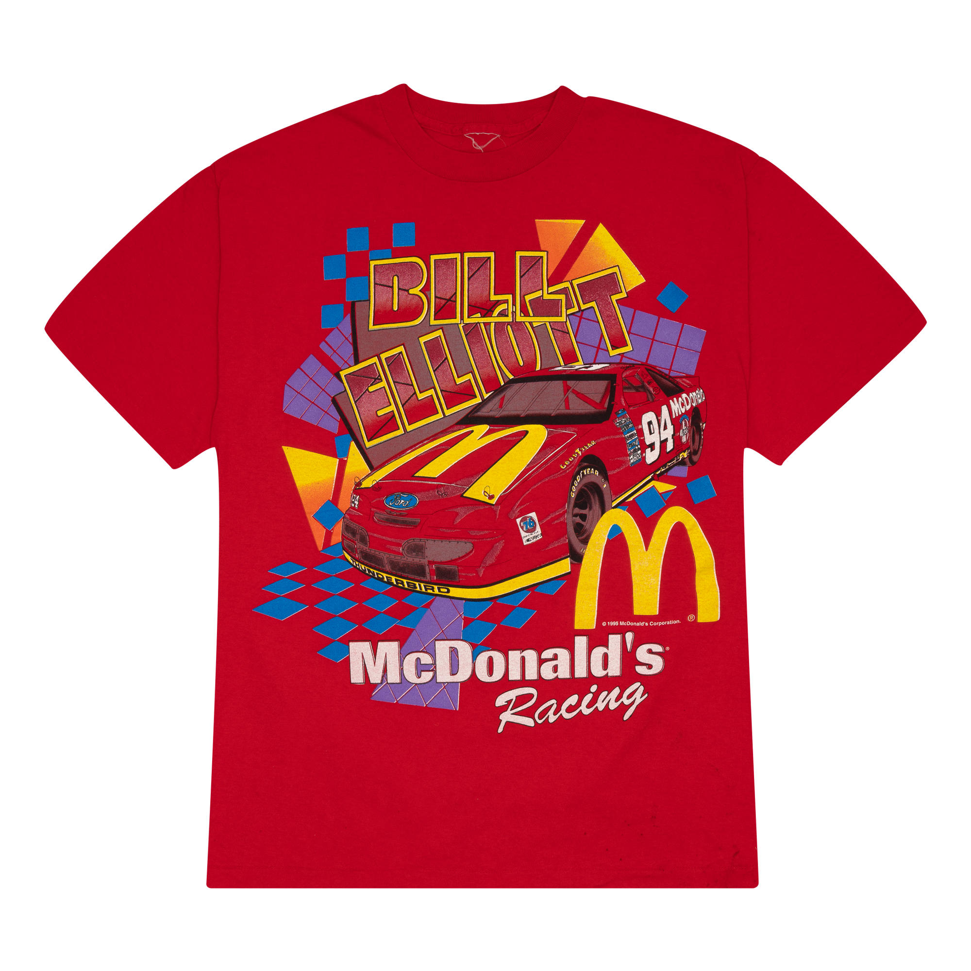 Bill Elliot 1995 McDonalds Racing Tee Red-PLUS