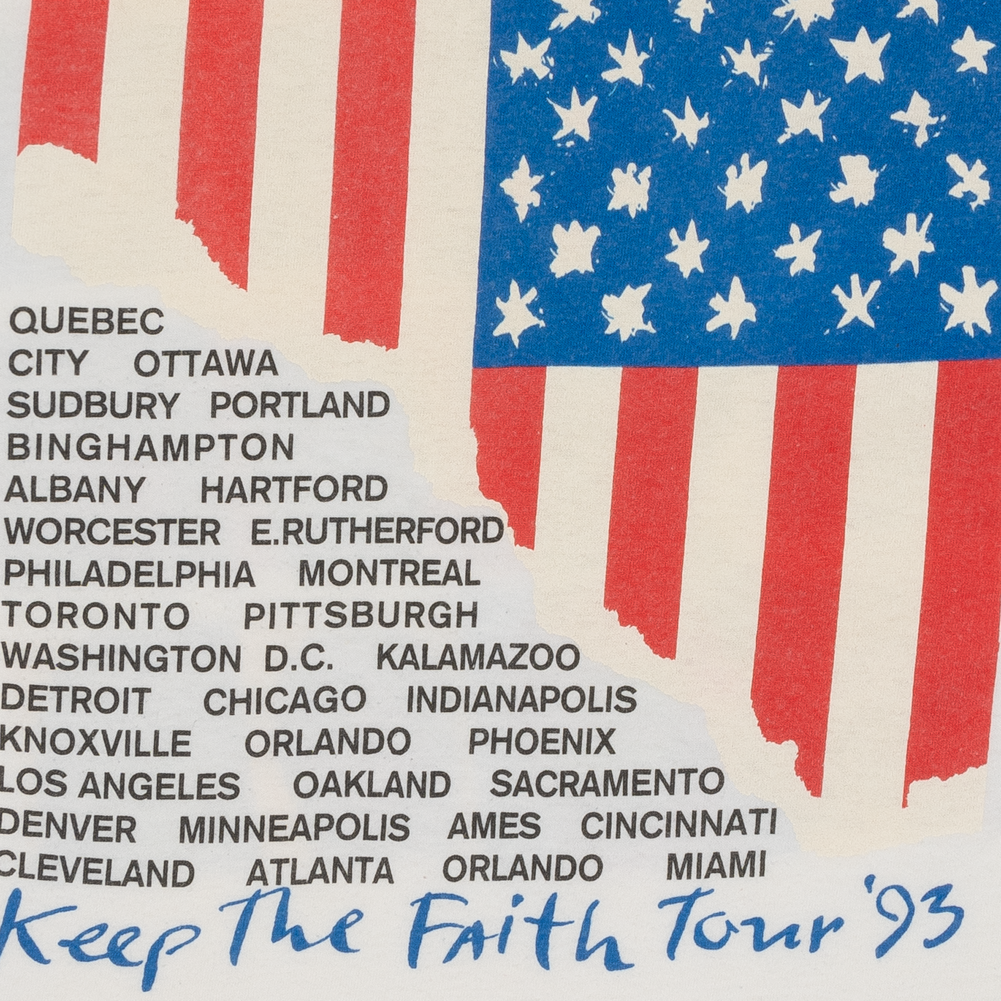 Bon Jovi Keep The Faith Tour 1993 Brockum Tee White-PLUS