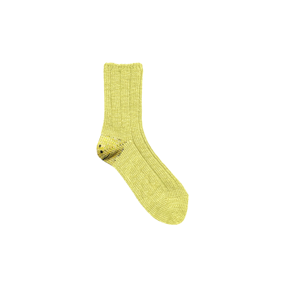 Kapital Happy Heel Rainbowy Socks Yellow-PLUS