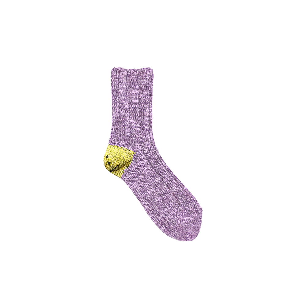 Kapital Happy Heel Rainbowy Socks Purple-PLUS