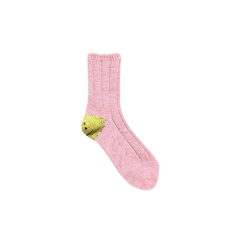 Kapital Happy Heel Rainbowy Socks Pink-PLUS
