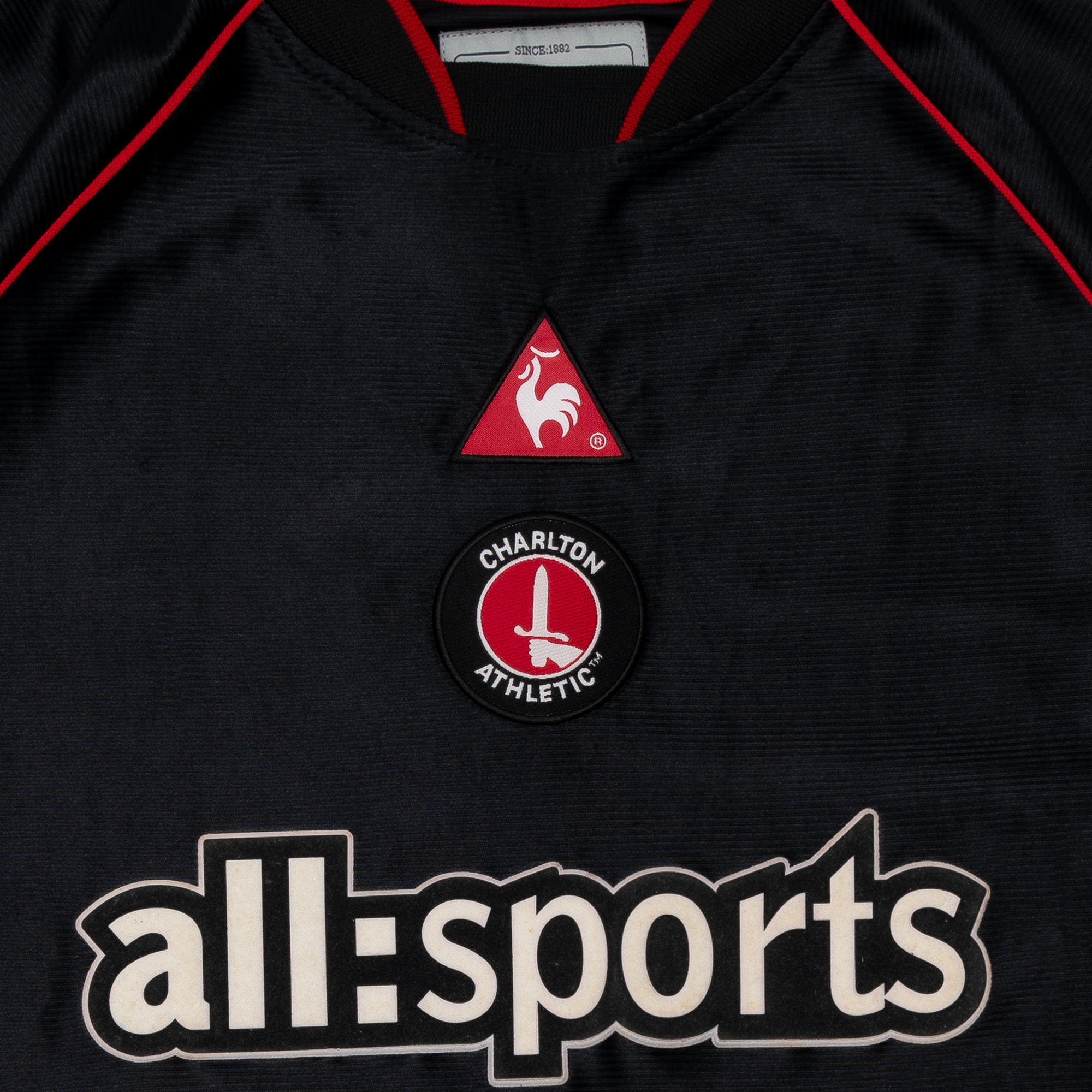 Team Charlton Athletic Football Club All Sports Soccer Jersey Black-PLUS