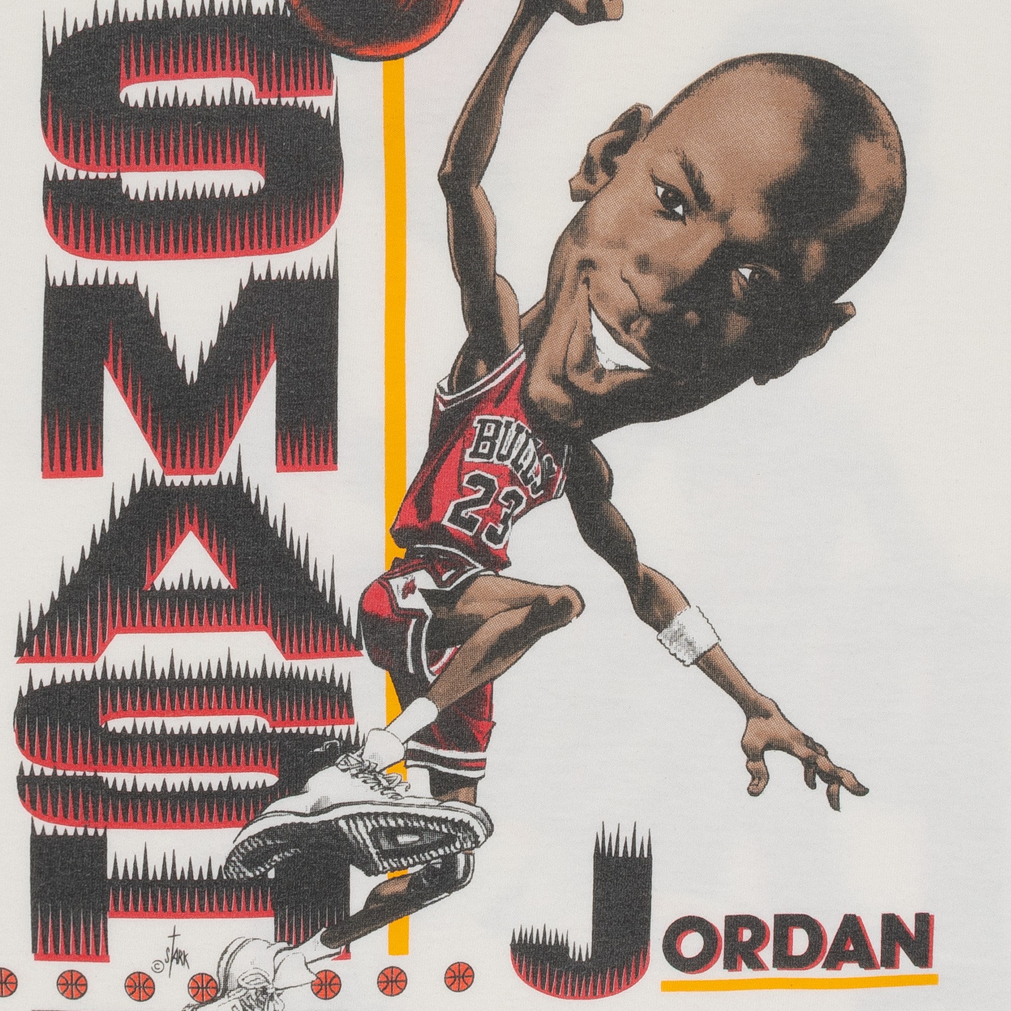 Chicago Bulls Pass & Go Pippen To Jordan Salem 1991 NBA Tee White-PLUS