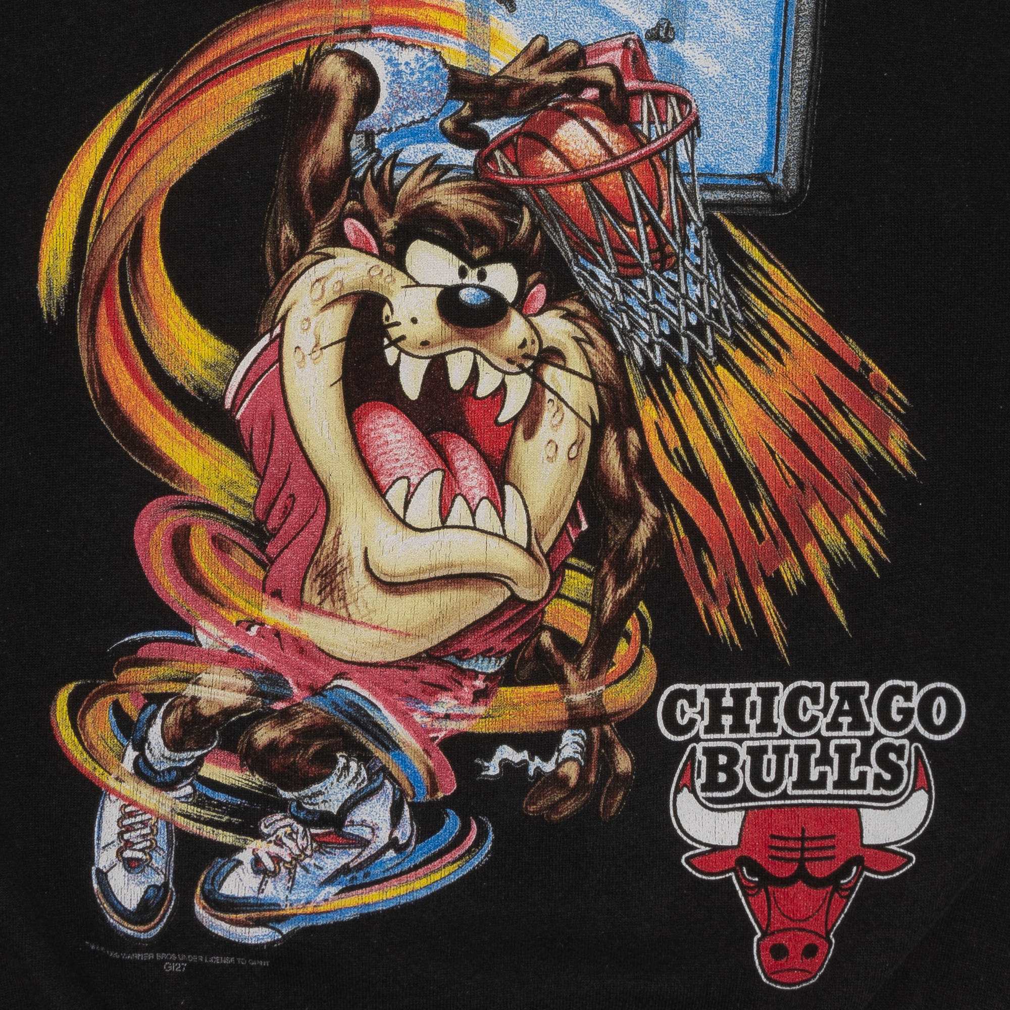 Chicago Bulls Taz Looney Tunes Crewneck Black-PLUS