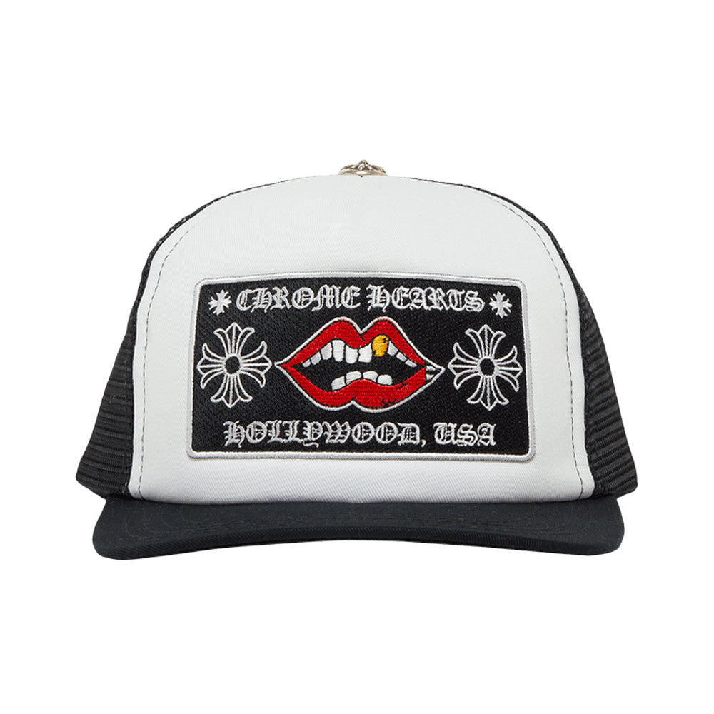 Chrome Hearts Chomper Hollywood Trucker Hat Black/White-PLUS
