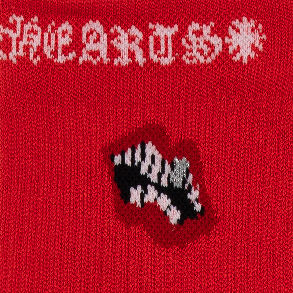 Chrome Hearts Chomper Socks Red-PLUS