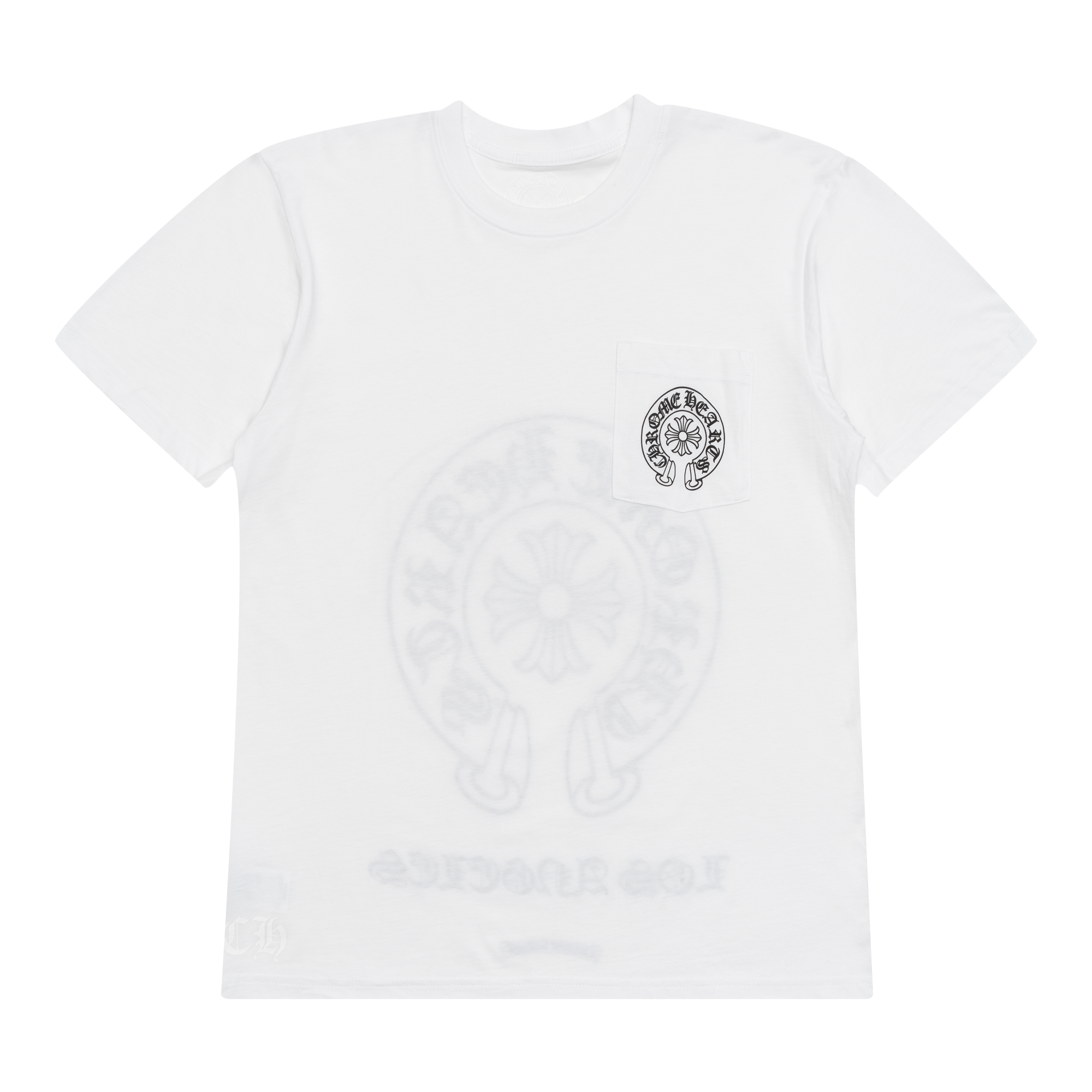 Chrome Hearts Hong Kong Horseshoe Pocket Tee White | PLUS