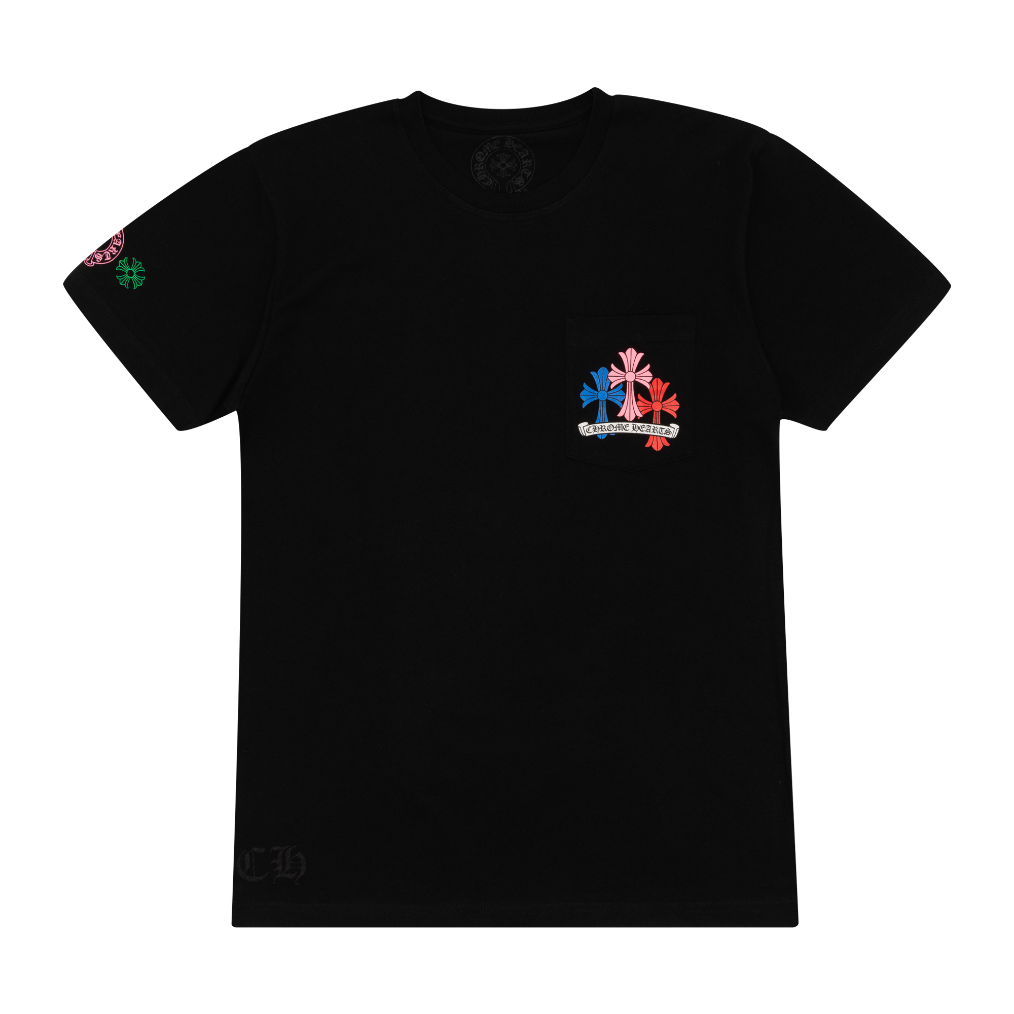 Chrome Hearts Multi Color Cross Cemetery T-Shirt Black