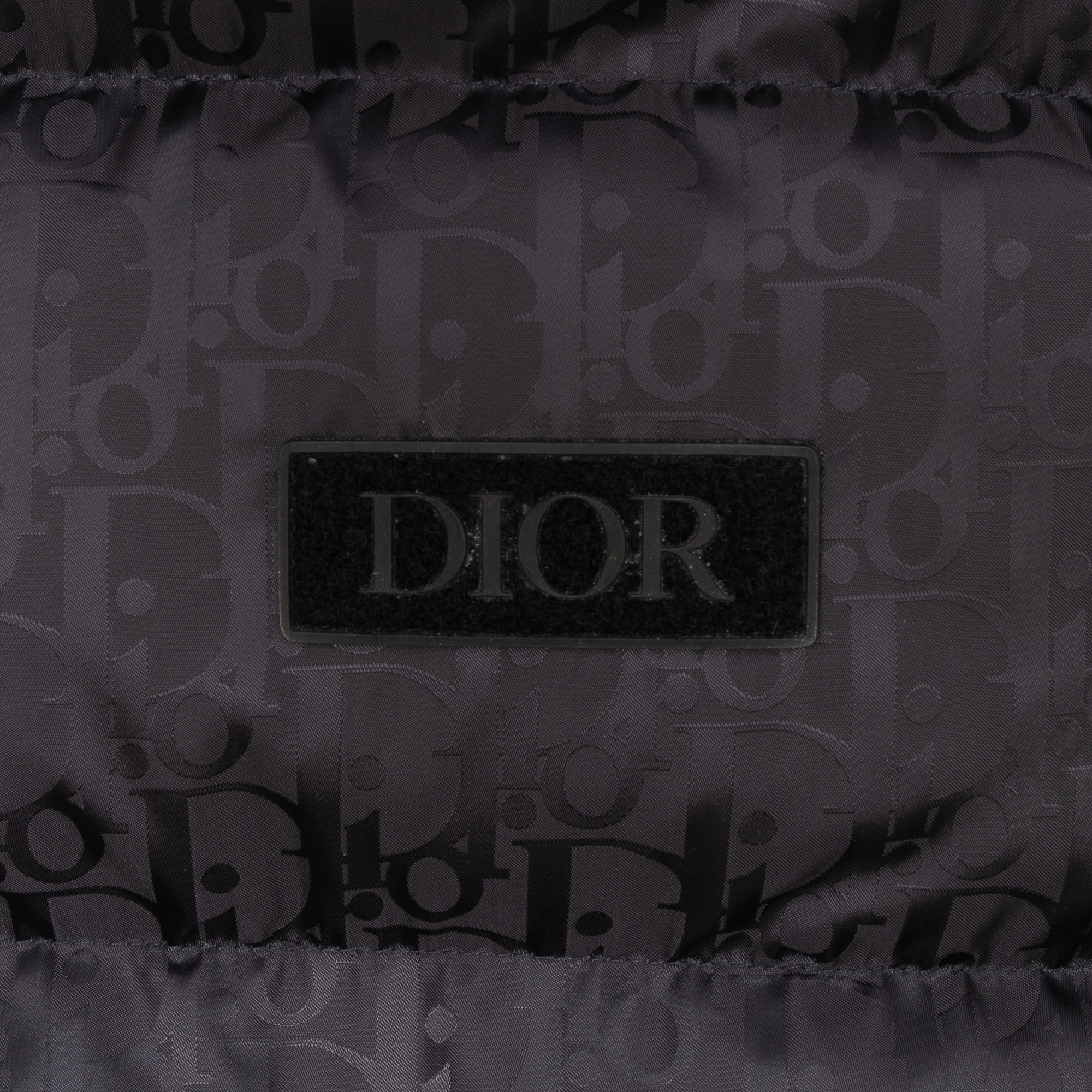 Dior Oblique Nylon Jacquard Down Jacket Black-PLUS