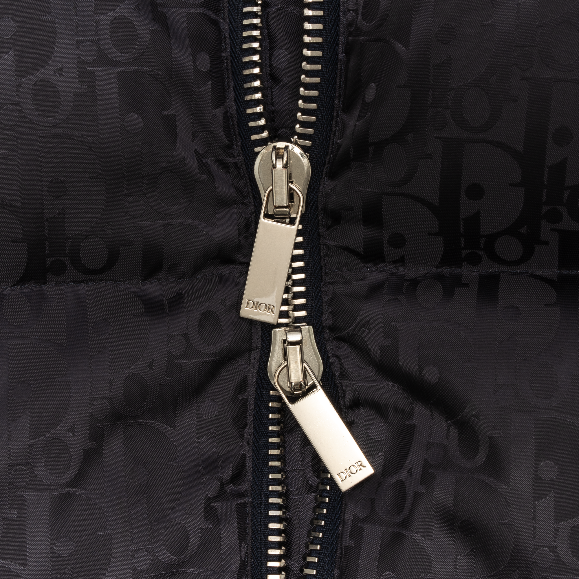 Dior Oblique Nylon Jacquard Down Jacket Black-PLUS