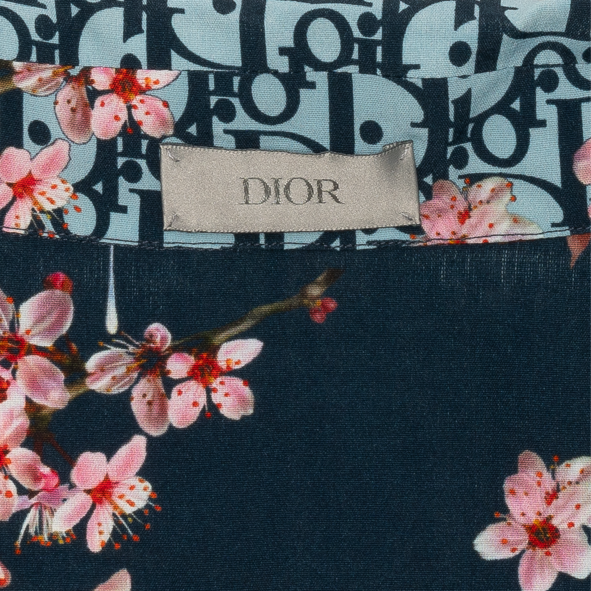 Dior x Sorayama Oblique Dinosaur Button Down Shirt Blue (SS19)-PLUS