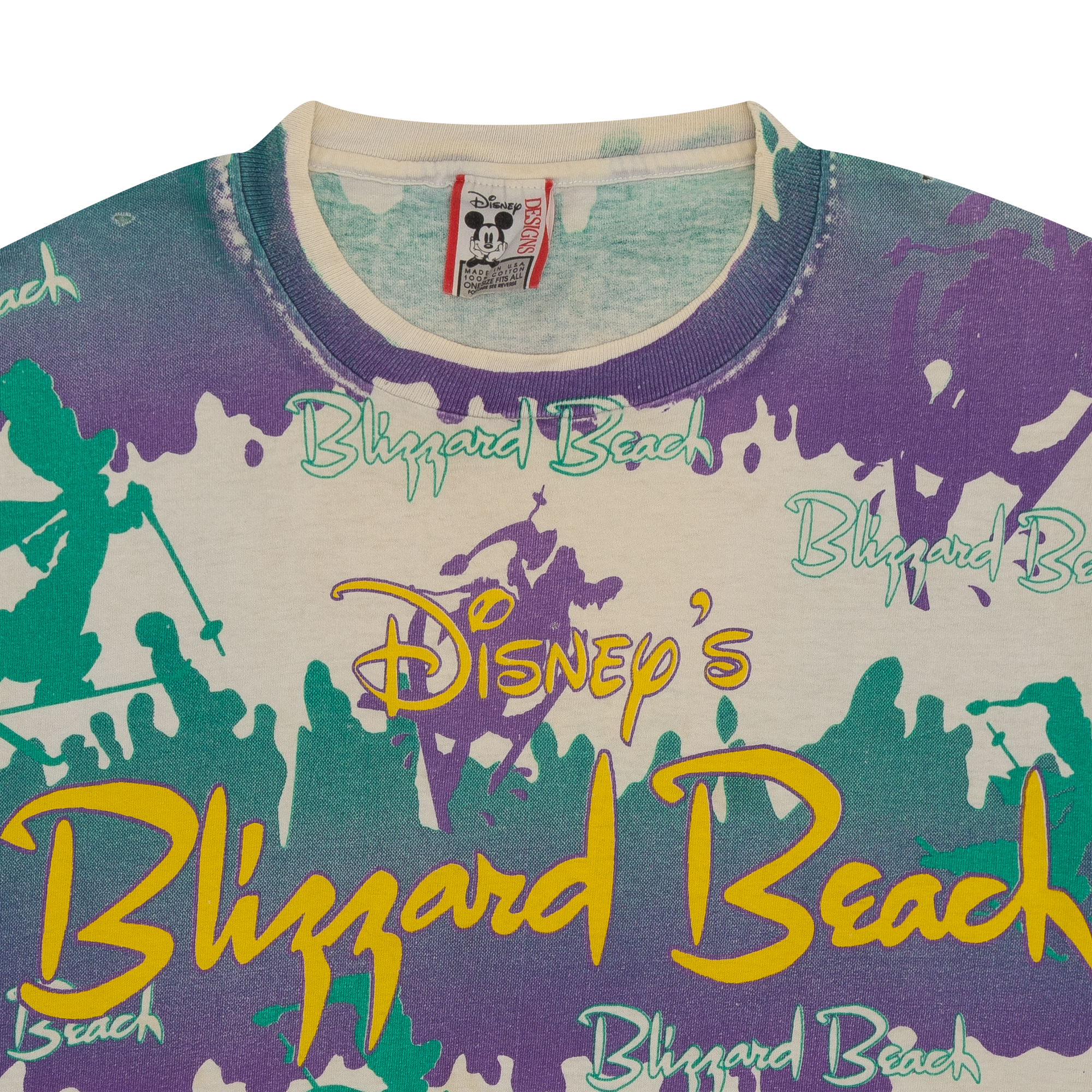 Disney's Blizzard Beach All Over Print Tee White-PLUS