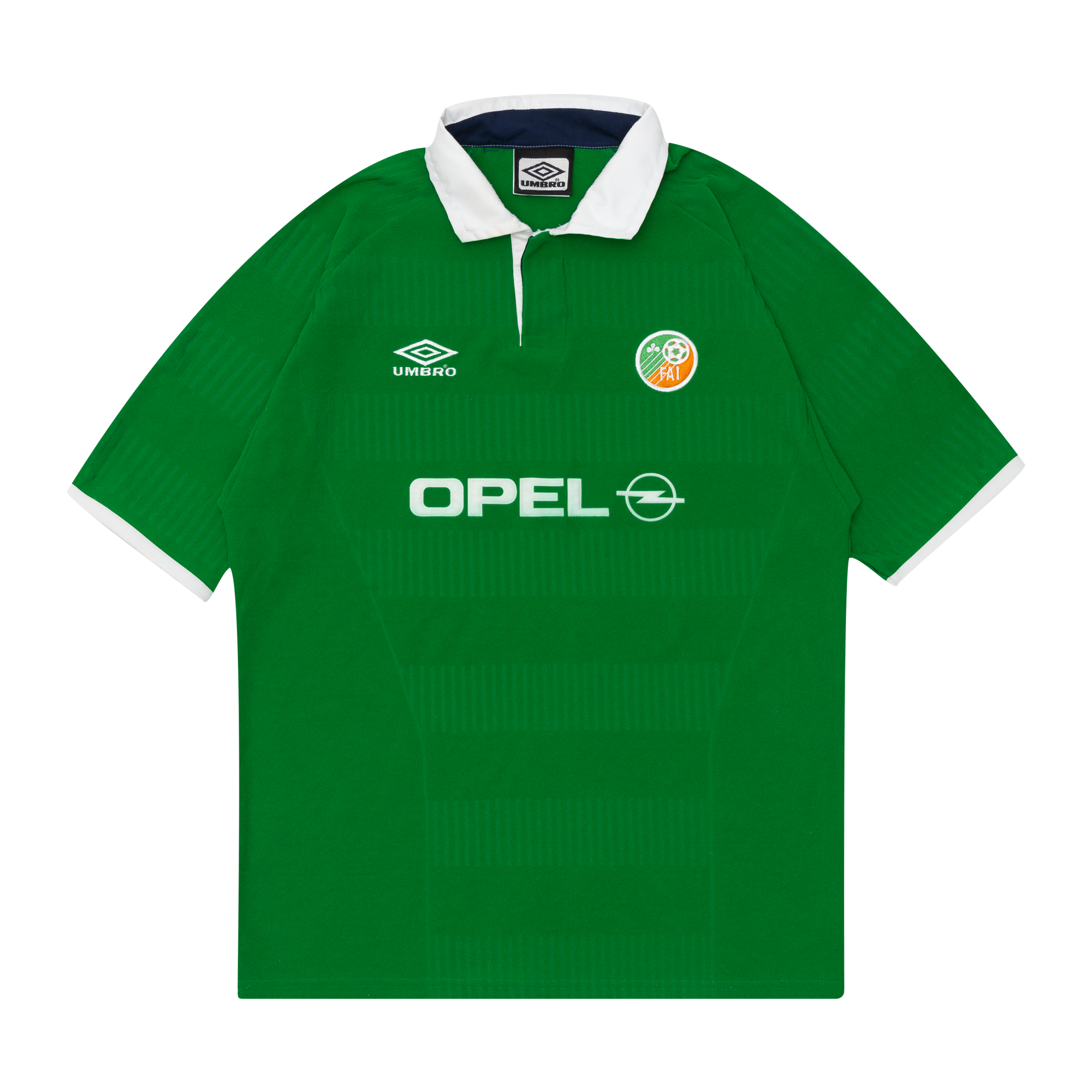 Team Republic of Ireland 2000-01 Umbro Soccer Jersey Green-PLUS