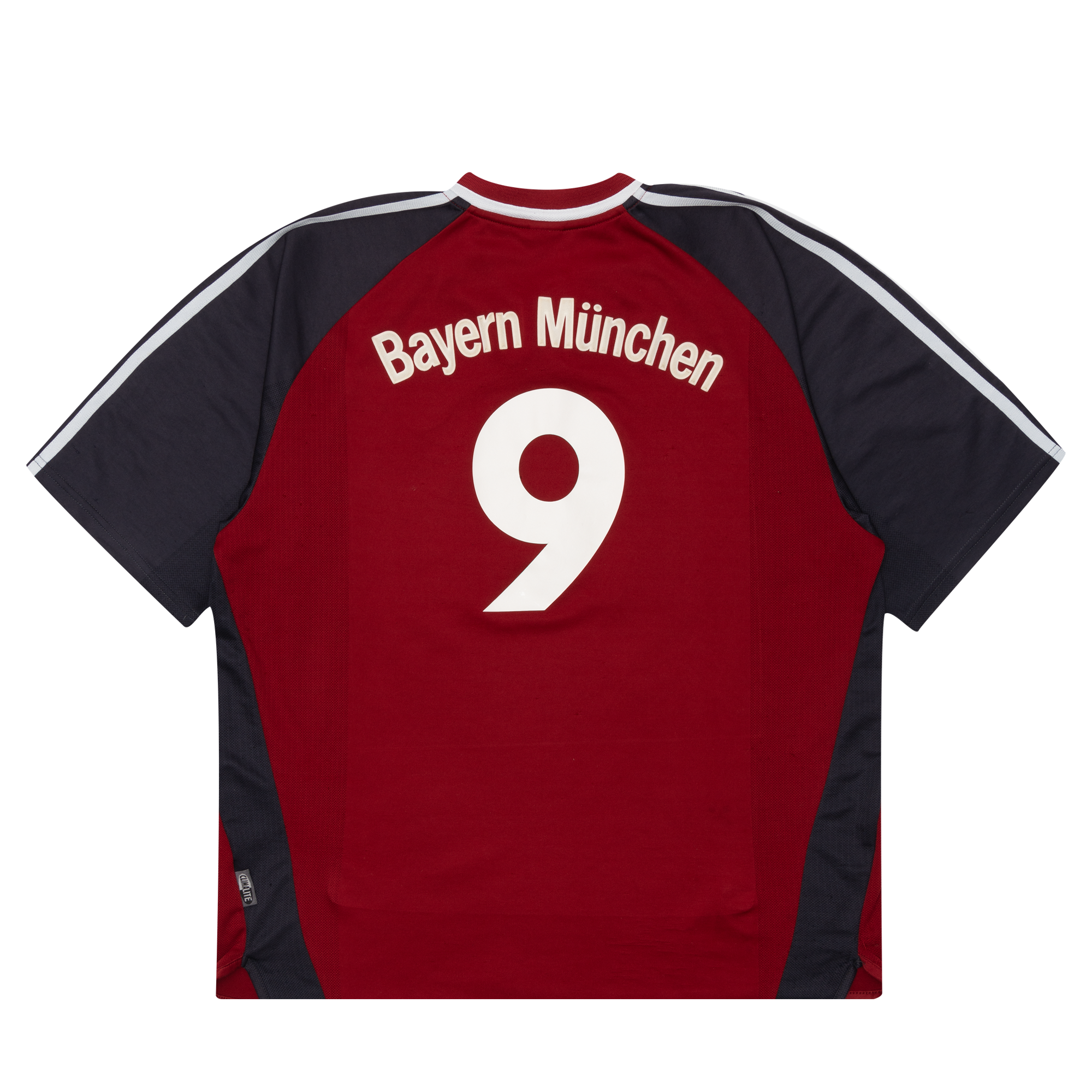 Team Bayern Munchen 2001-02 #9 Adidas Opel Soccer Jersey Burgundy-PLUS