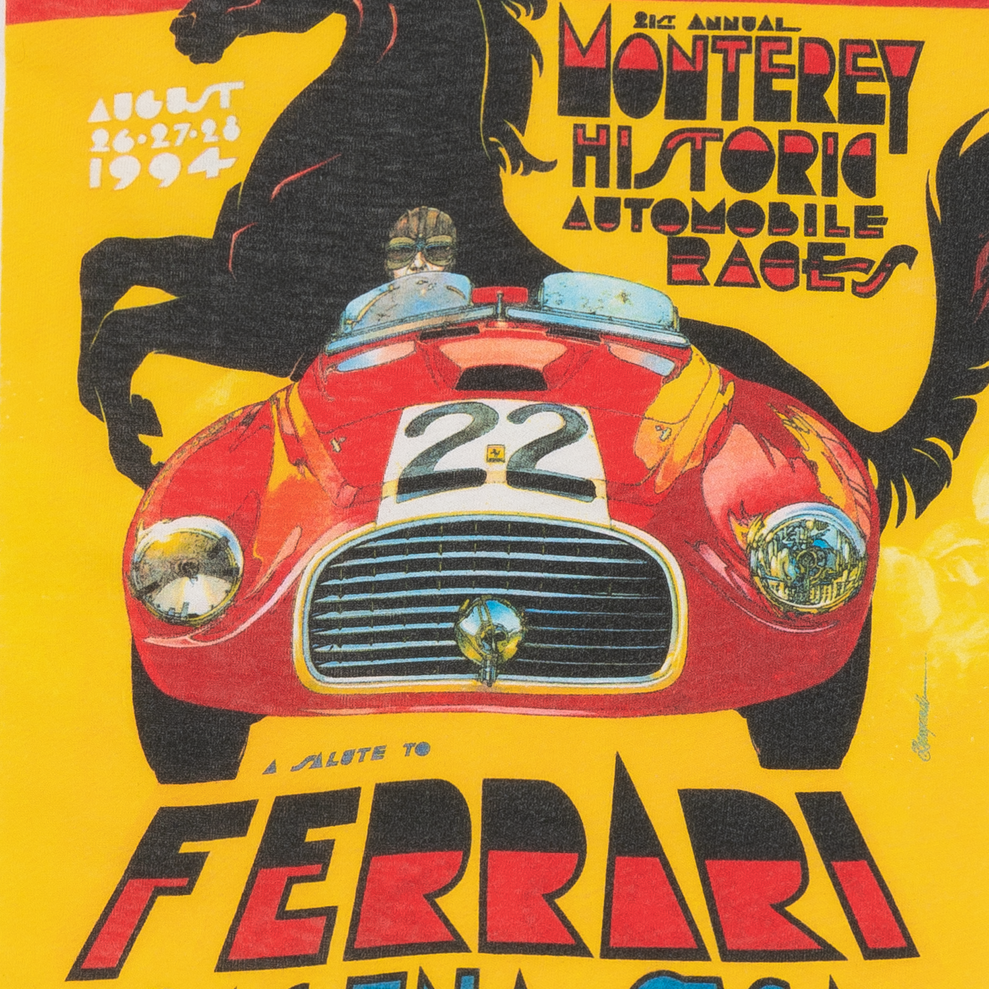 Monterey Historic Automobile Races Ferrari Tee White-PLUS