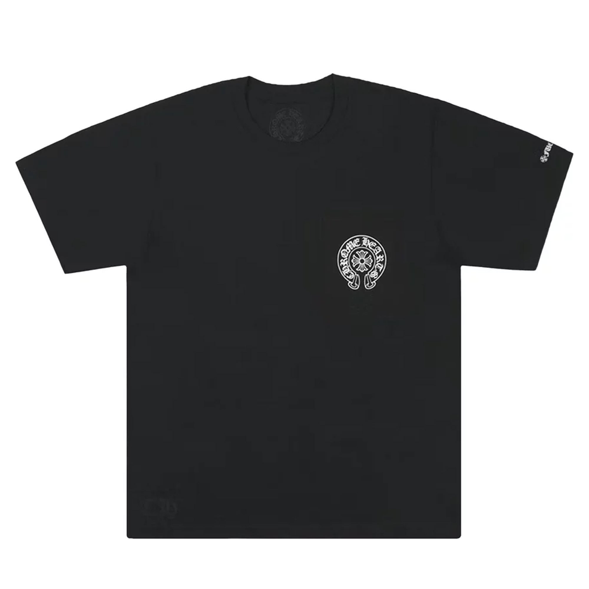 Chrome Hearts Horseshoe Logo Pocket Tee Black-PLUS