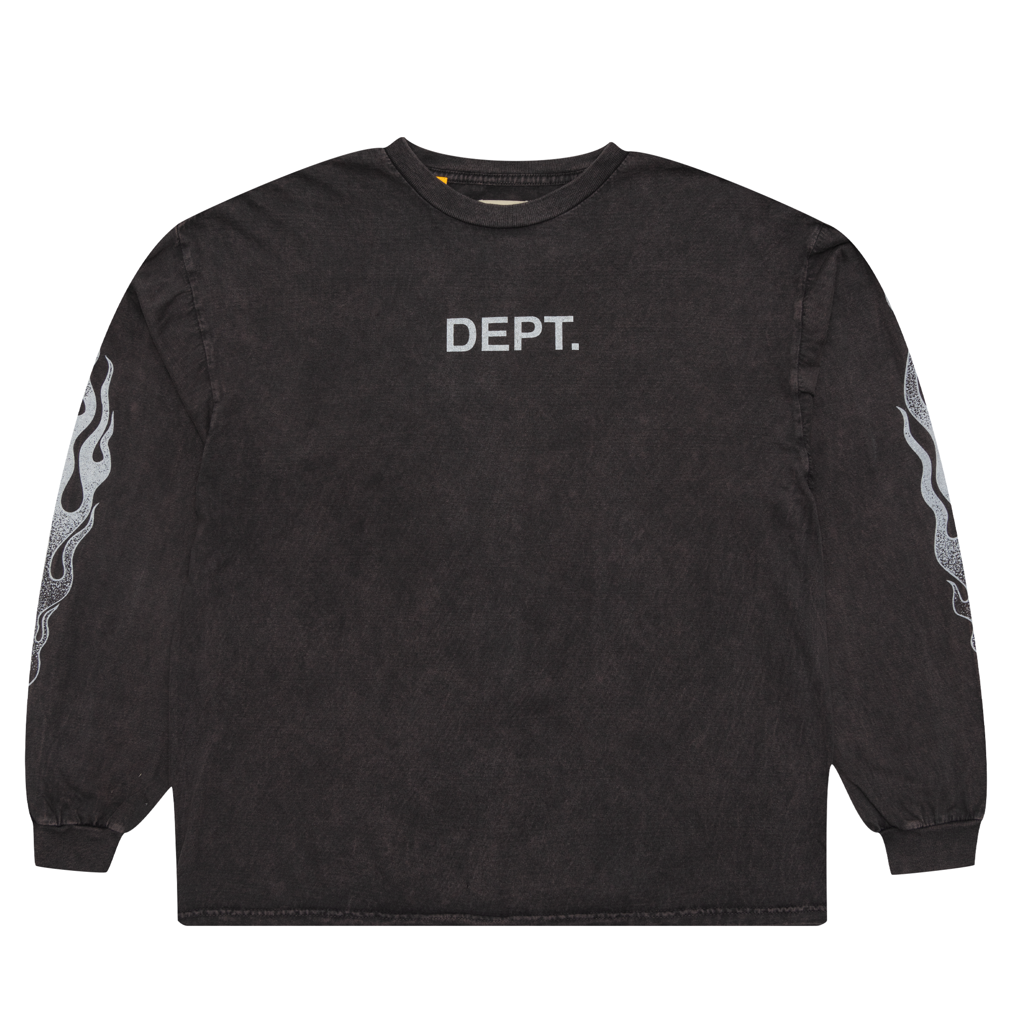 Gallery Dept. Flames L/S T-Shirt Washed Black